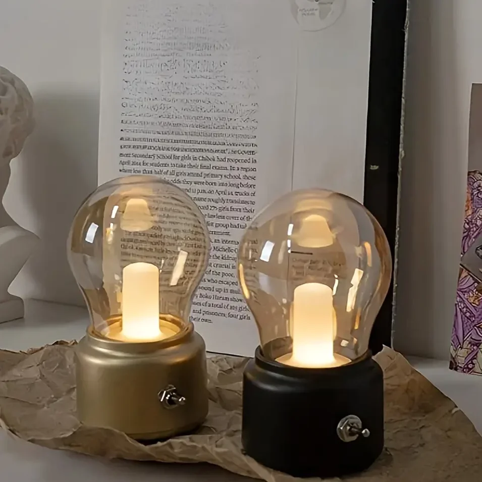 Ретро лампочка светодиодный стеклянный прикроватный атмосферный ночник USB перезаряжаемый светильник для спальни
Ретро лампочка светодиодный стеклянный прикроватный атмосферный ночник USB перезаряжаемый светильник для спальни