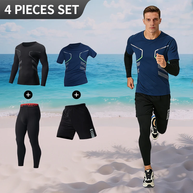 4-piece Spring and Autumn Men's Sports Comfortable Home Clothes Fashion Printed Short sleeved Shorts Set Long sleeved Pants Warm
4-piece Spring and Autumn Men's Sports Comfortable Home Clothes Fashion Printed Short sleeved Shorts Set Long sleeved Pants Warm