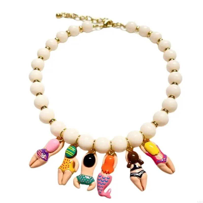 N2UE Multipurpose Childrens Playtimes Stylish Necklace Sturdy Imitation Stone Beads With Swim Doll Pendant Decoration
N2UE Multipurpose Childrens Playtimes Stylish Necklace Sturdy Imitation Stone Beads With Swim Doll Pendant Decoration