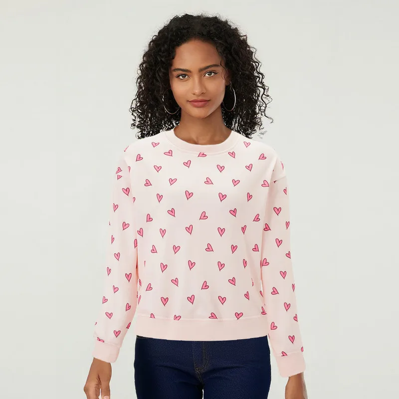 Women Trendy Cute Sweatshirts Spring Autumn Clothes Crew Neck Heart Print Long Sleeve Pullovers Casual Tops Streetwear
Women Trendy Cute Sweatshirts Spring Autumn Clothes Crew Neck Heart Print Long Sleeve Pullovers Casual Tops Streetwear