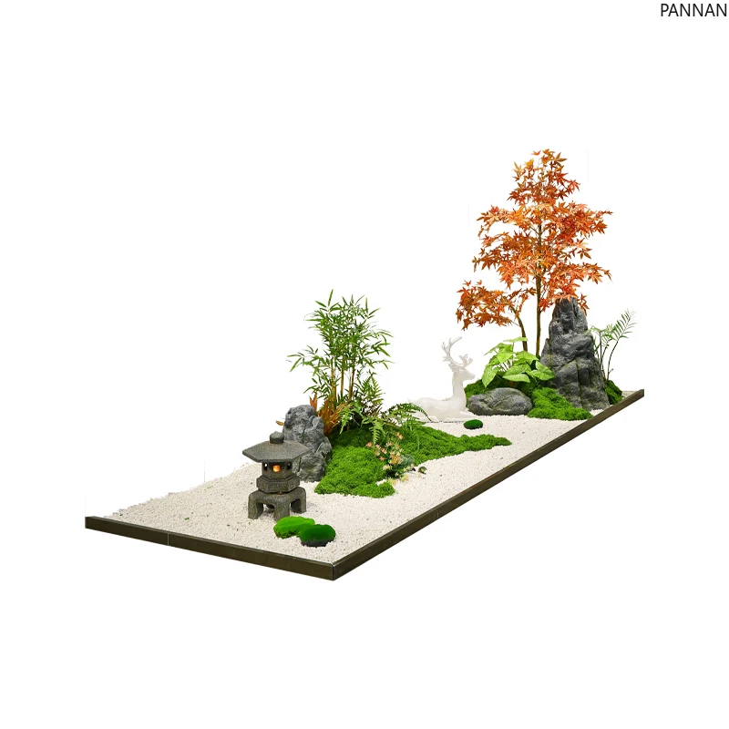 Simulation green plant maple high-end club landscape light luxury hotel lobby rockery stone landscaping combination
Simulation green plant maple high-end club landscape light luxury hotel lobby rockery stone landscaping combination