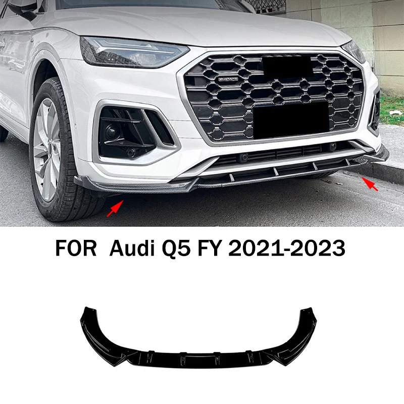 Спойлер переднего бампера из черного карбона ABS, 3 элемента, для Audi Q5 FY Sline 2021-2023, защита бампера
Спойлер переднего бампера из черного карбона ABS, 3 элемента, для Audi Q5 FY Sline 2021-2023, защита бампера