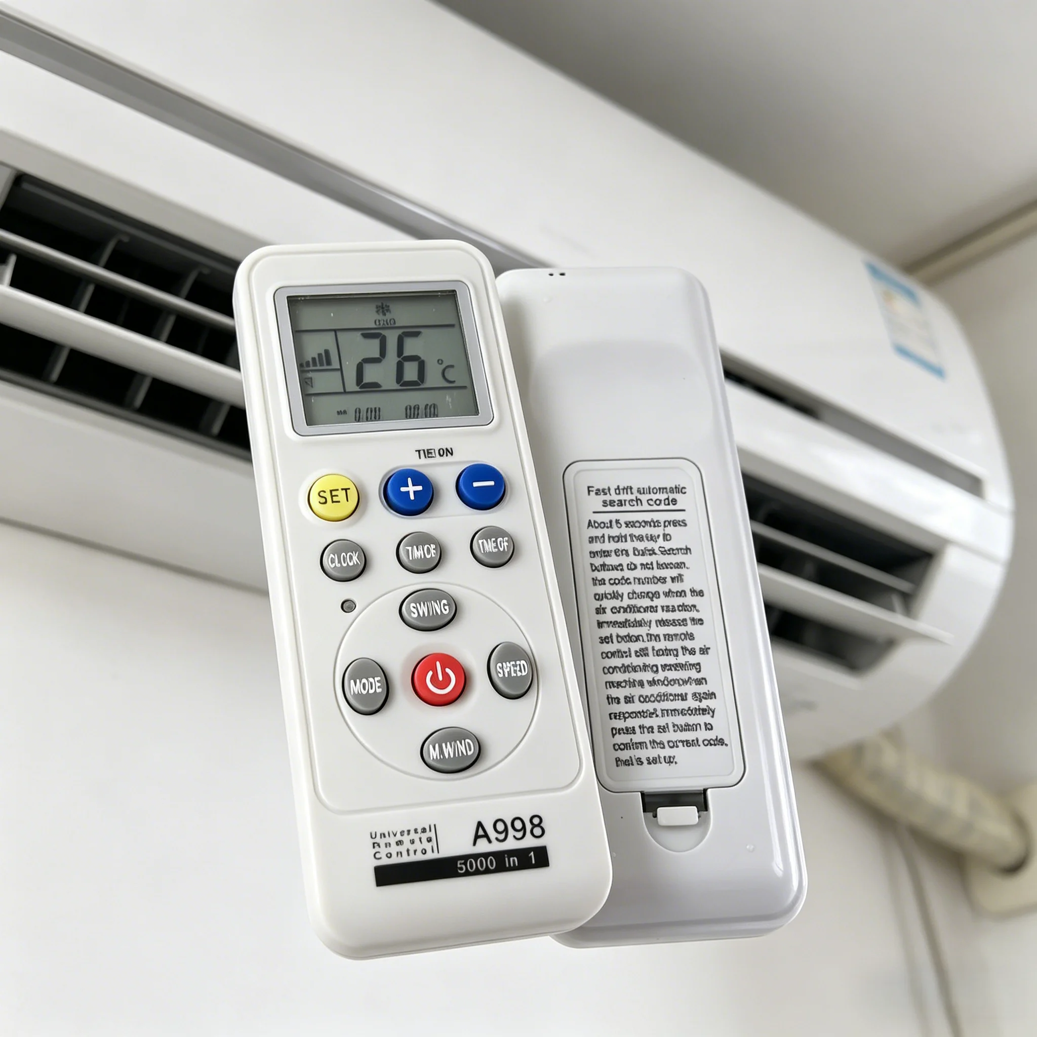 5000 In 1 Universal A998 Air Conditioner Remote Control, WINFLIKE Infrared Replacement Controller
5000 In 1 Universal A998 Air Conditioner Remote Control, WINFLIKE Infrared Replacement Controller
