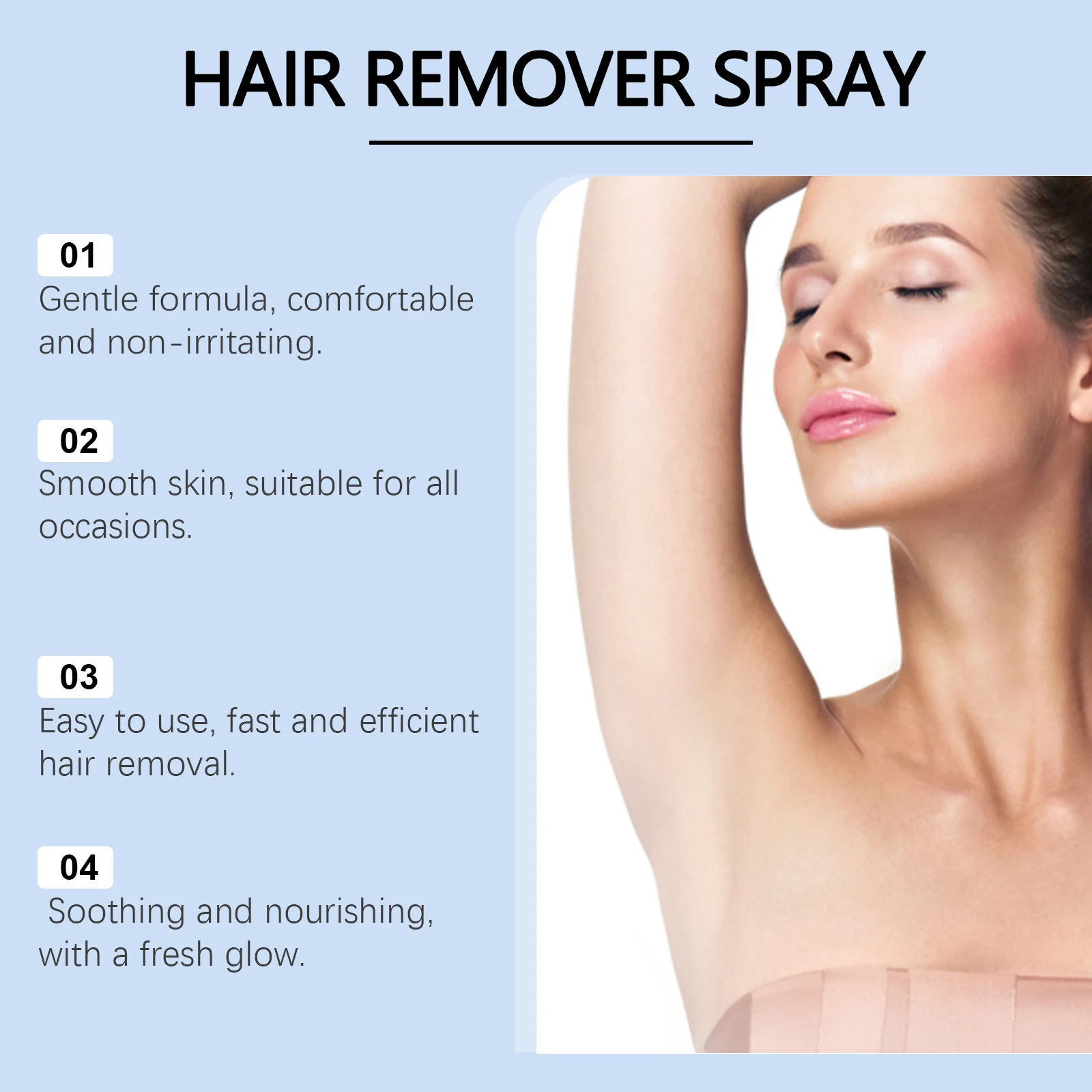 Body Hair Removal Spray Man Easy Permanent Hair Remover Clean Underarms Anti-Drying Prevent Black Spots Mild Depilatory Mousse
Body Hair Removal Spray Man Easy Permanent Hair Remover Clean Underarms Anti-Drying Prevent Black Spots Mild Depilatory Mousse