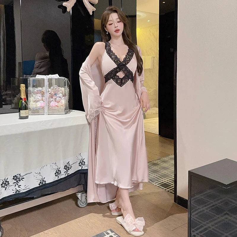 DAIMELU Light Luxury Celebrity Pajamas Women's Romantic Premium Sense female set Lace nightdress Sexy sleepwear suit nightgown
DAIMELU Light Luxury Celebrity Pajamas Women's Romantic Premium Sense female set Lace nightdress Sexy sleepwear suit nightgown