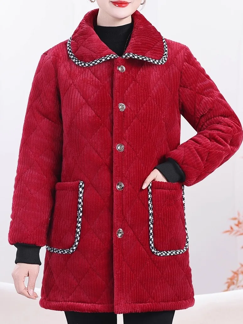 Утепленная хлопковая куртка с воротником-стойкой для женщин, грязеотталкивающая, зимняя одежда, пальто для мам
Утепленная хлопковая куртка с воротником-стойкой для женщин, грязеотталкивающая, зимняя одежда, пальто для мам