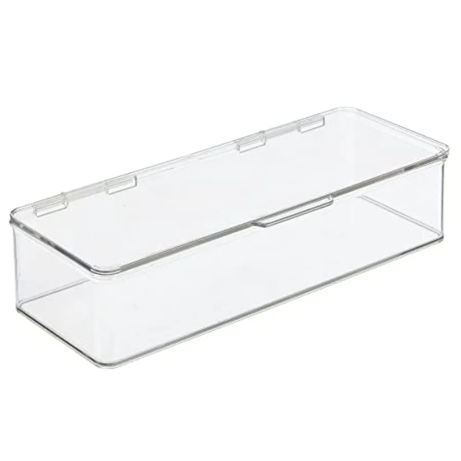 Plastic Bathroom Stackable Storage Organizer Box w/Hinged Lid for Closet, Shelf, Cupboard, Vanity, Hold Medicine, Soap, Cotton
Plastic Bathroom Stackable Storage Organizer Box w/Hinged Lid for Closet, Shelf, Cupboard, Vanity, Hold Medicine, Soap, Cotton