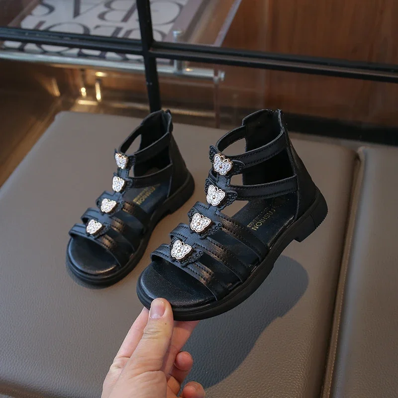Summer Children Princess Roman Sandals Non-slip Girl Causal Shoes Black Beige Kids Fashion Open-toe Sandals Hollow-out Versatile
Summer Children Princess Roman Sandals Non-slip Girl Causal Shoes Black Beige Kids Fashion Open-toe Sandals Hollow-out Versatile