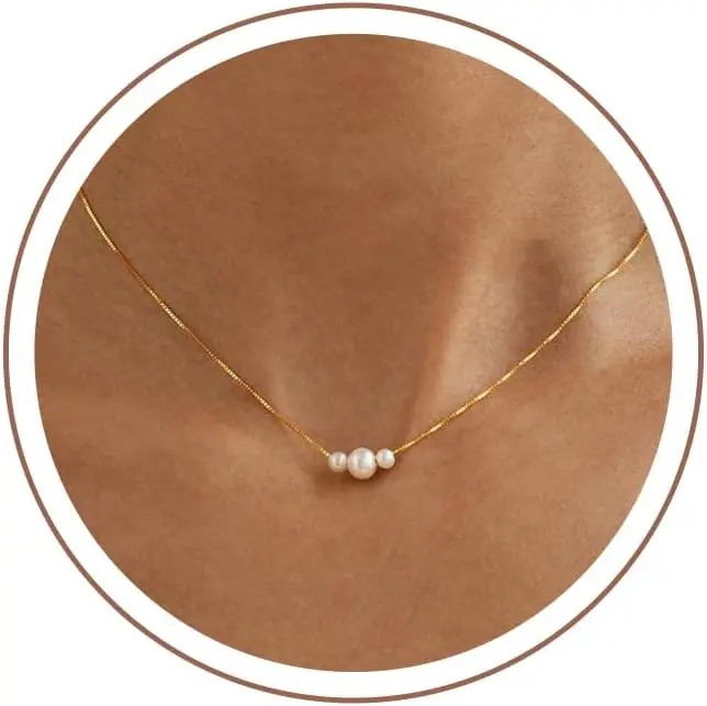 Trendy Dainty Gold Pearl Necklace for Women - Simple Layered Jewelry Gift for Mother's Day, Wedding, Birthday
Trendy Dainty Gold Pearl Necklace for Women - Simple Layered Jewelry Gift for Mother's Day, Wedding, Birthday