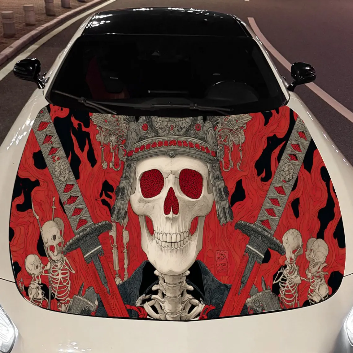 Mysterious Samurai Skull King & Sword Car Hood Sticker, Waterproof Self-adhesive Vehicle Vinyl Wraps Decal, Trendy Auto Exterior
Mysterious Samurai Skull King & Sword Car Hood Sticker, Waterproof Self-adhesive Vehicle Vinyl Wraps Decal, Trendy Auto Exterior
