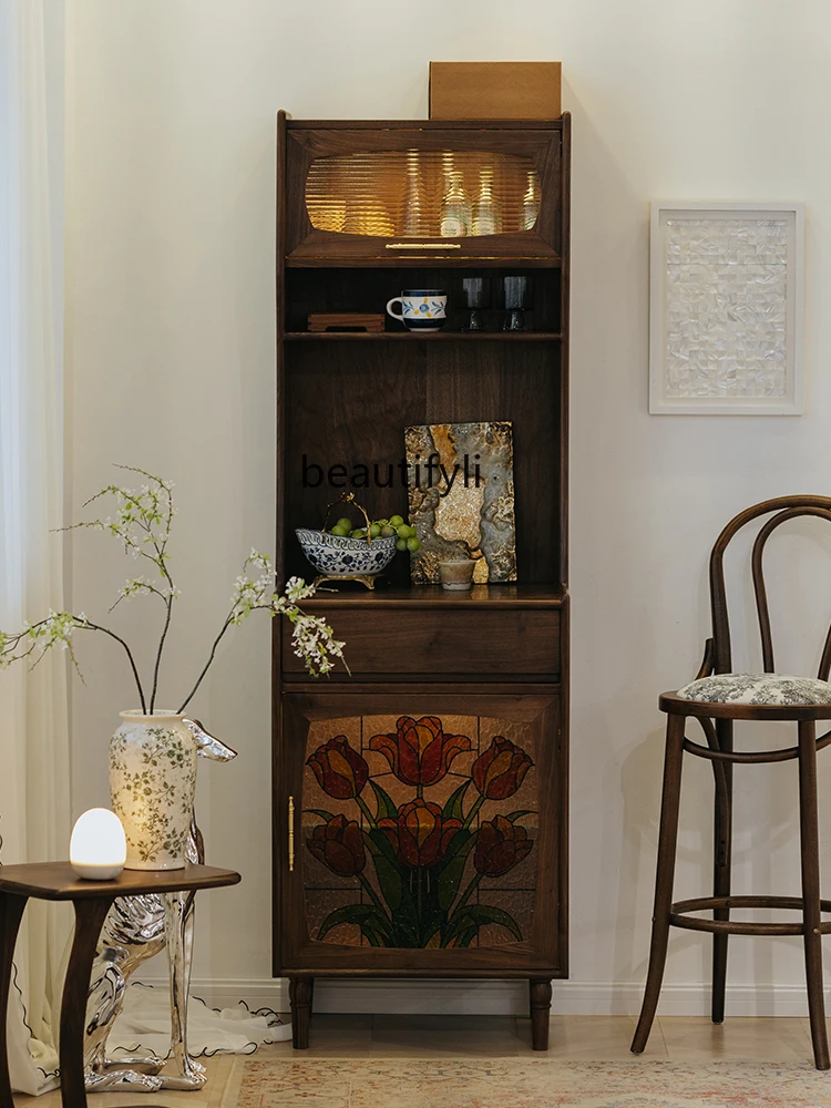 Tulip Chest of Drawers TV Side Cabinet Living Room Black Walnut Solid Wood Sideboard Storage Cabinet
Tulip Chest of Drawers TV Side Cabinet Living Room Black Walnut Solid Wood Sideboard Storage Cabinet