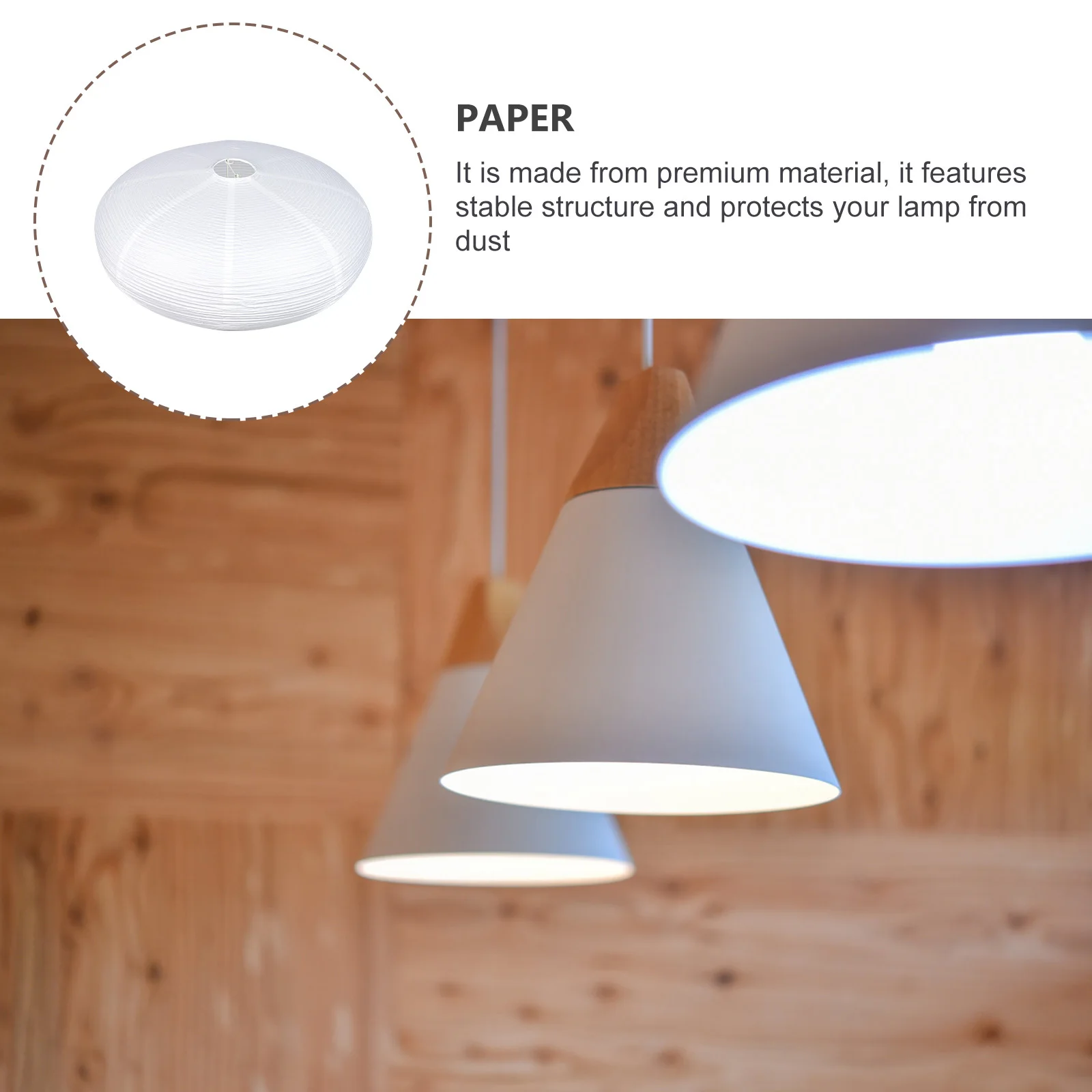 Paper Pendant Light Shade Simple White Durable Lampshade Home Ceiling Light Cover Soft Cozy Lamp Accessory for Living Room Study
Paper Pendant Light Shade Simple White Durable Lampshade Home Ceiling Light Cover Soft Cozy Lamp Accessory for Living Room Study