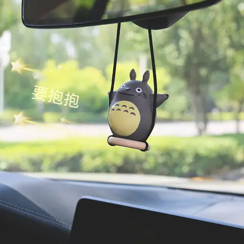 Cross-Border Car Totoro Pendant Car Interior Pendant Rearview Mirror Creative Car Safety Blessing Pendant Decoration Supplies