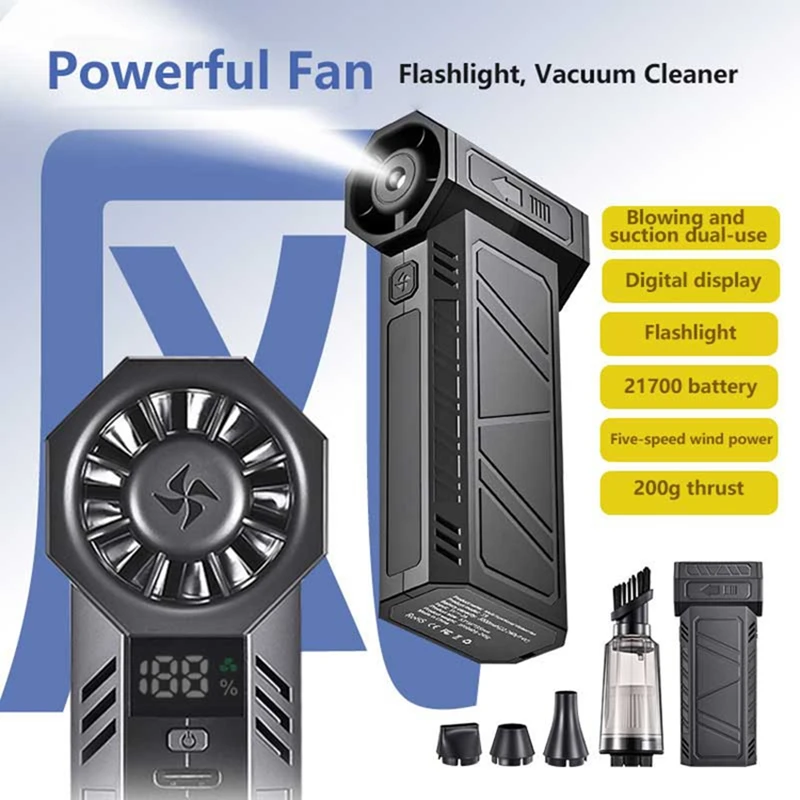 Electric Air Duster 130000RPM Powerful Cordless Air Blower with Battery Display Portable Turbo Fan for Car/PC/Home/camping/Snow
Electric Air Duster 130000RPM Powerful Cordless Air Blower with Battery Display Portable Turbo Fan for Car/PC/Home/camping/Snow