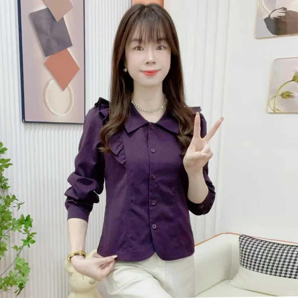 Модная женская блузка с длинным рукавом, весна-осень, новая модель, приталенная, с цветочным принтом, сшитая из разных тканей, маленький размер, повседневный стиль, полиэстер
Модная женская блузка с длинным рукавом, весна-осень, новая модель, приталенная, с цветочным принтом, сшитая из разных тканей, маленький размер, повседневный стиль, полиэстер