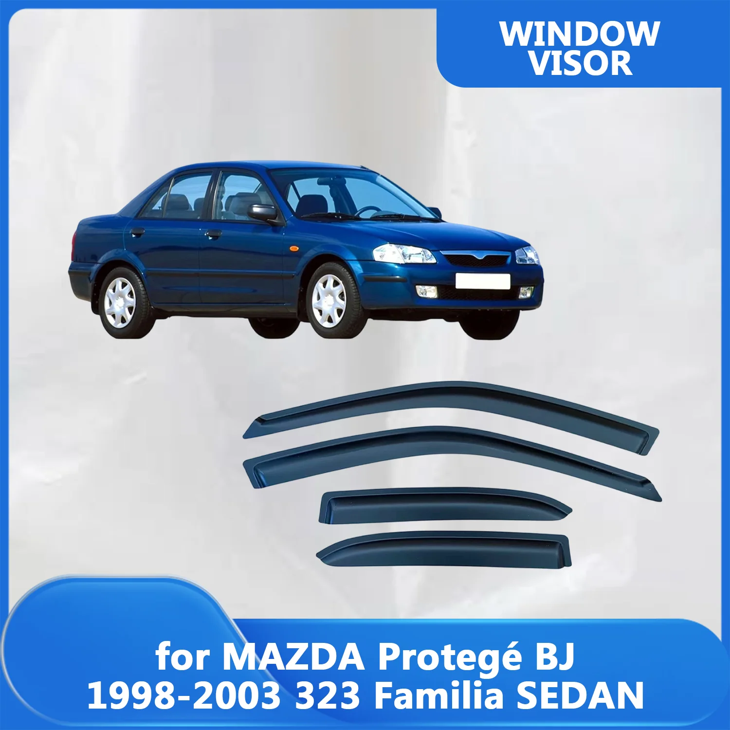 Window Visor for MAZDA Protegé BJ 323 Familia SEDAN 1998 1999 2000 2001 2002 2003 Wind Deflectors Rain Guards Door Visor Vent
Window Visor for MAZDA Protegé BJ 323 Familia SEDAN 1998 1999 2000 2001 2002 2003 Wind Deflectors Rain Guards Door Visor Vent
