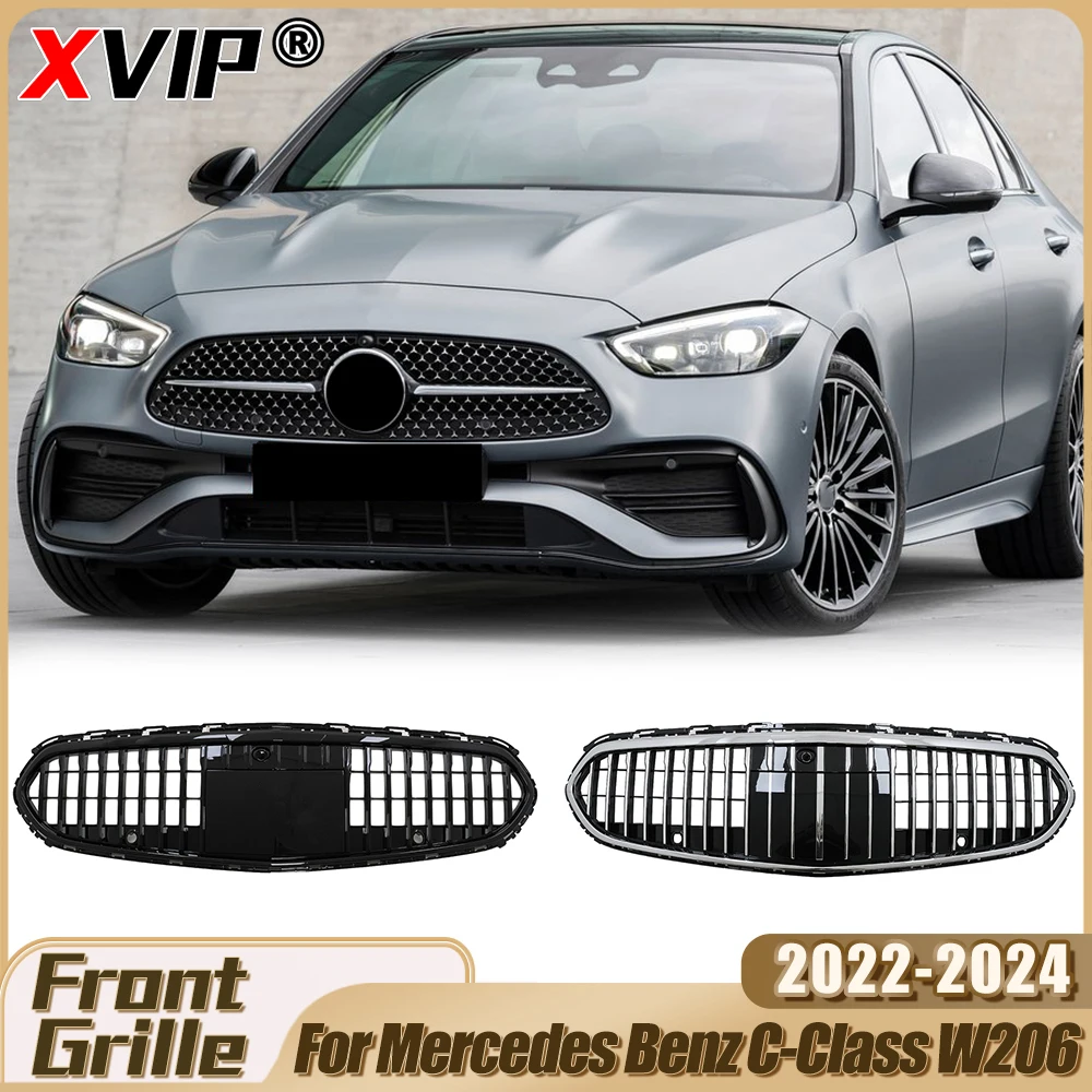 XVIP Chrome Silver Maybach Style Upper Grille For Mercedes Benz C-Class W206 C200 C300 2022-2024 GTR Style Racing Grille Tuning
XVIP Chrome Silver Maybach Style Upper Grille For Mercedes Benz C-Class W206 C200 C300 2022-2024 GTR Style Racing Grille Tuning