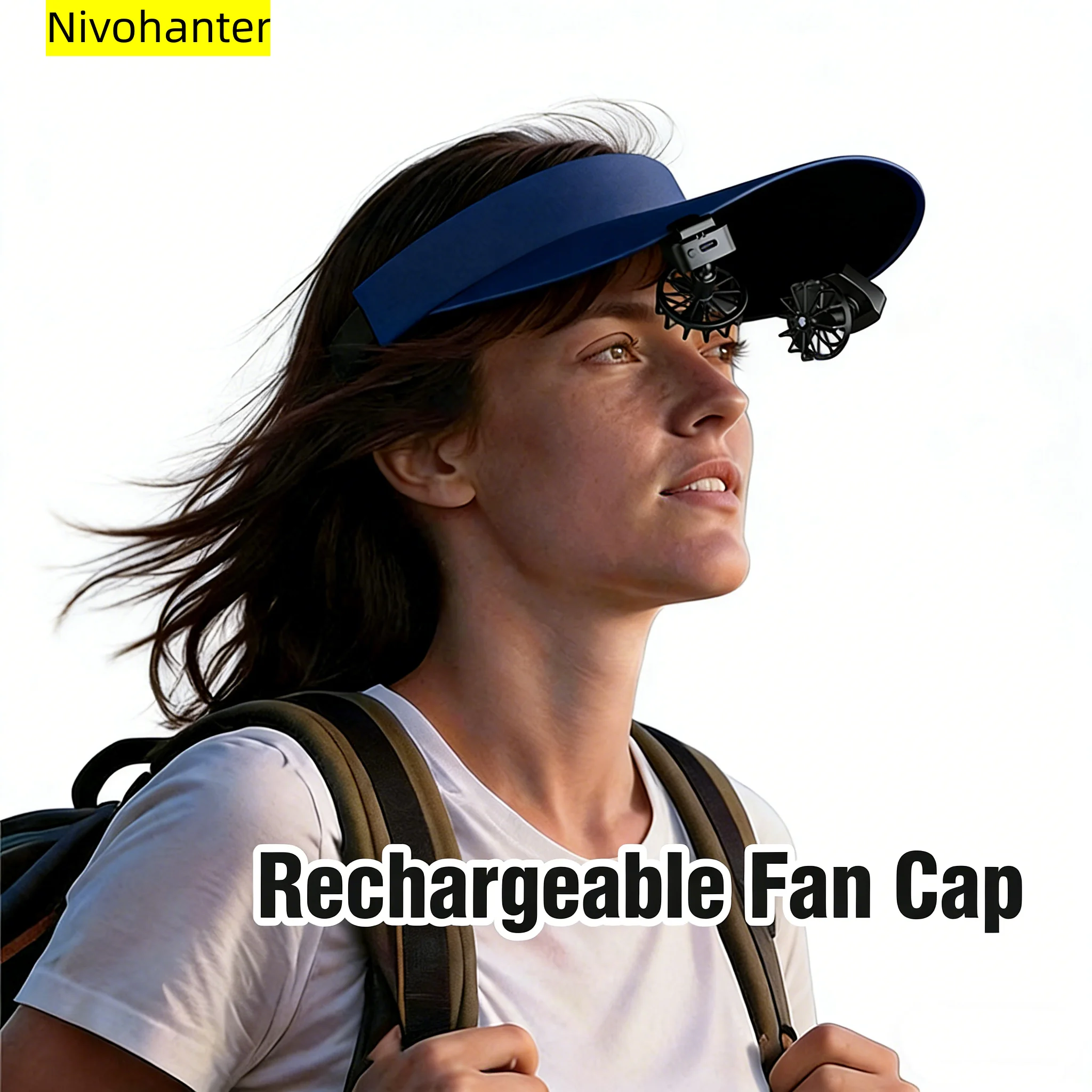 Nivohanter Fan Hat 270° Rotatable Dual Fans, Battery Powered Cooling Cap for Outdoor Hiking Camping
Nivohanter Fan Hat 270° Rotatable Dual Fans, Battery Powered Cooling Cap for Outdoor Hiking Camping