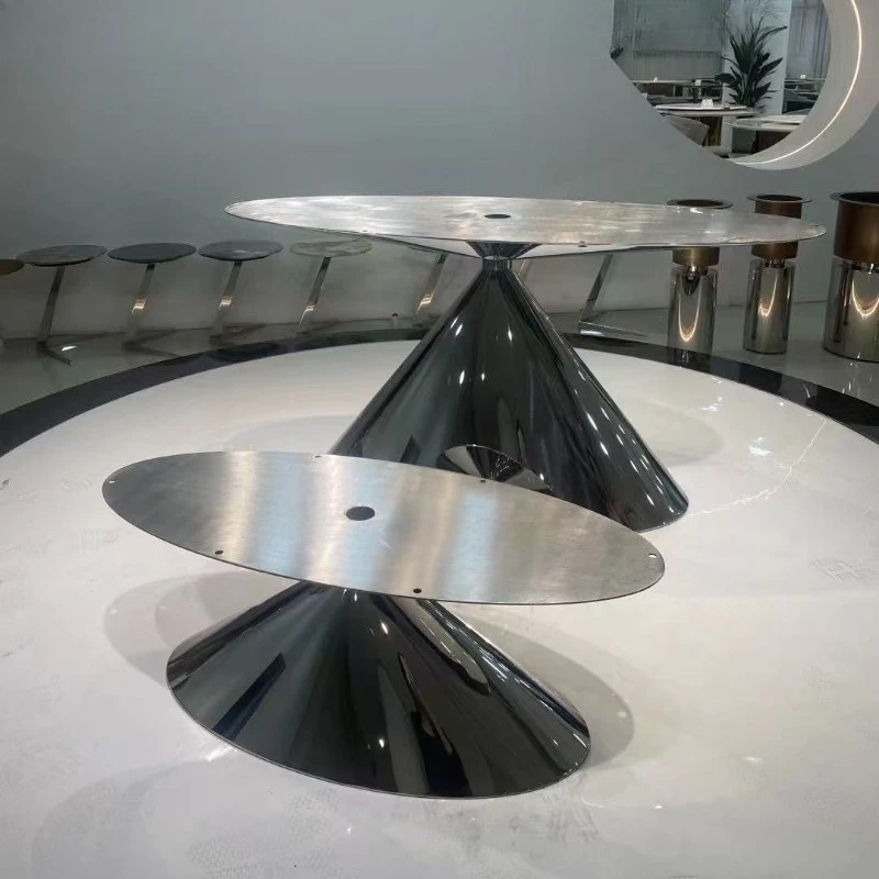 Stainless Steel Flying Saucer Dining Table Rack Light Luxury Table Foot Eccentric Luxury Stone Support Foot Villa High-end
Stainless Steel Flying Saucer Dining Table Rack Light Luxury Table Foot Eccentric Luxury Stone Support Foot Villa High-end