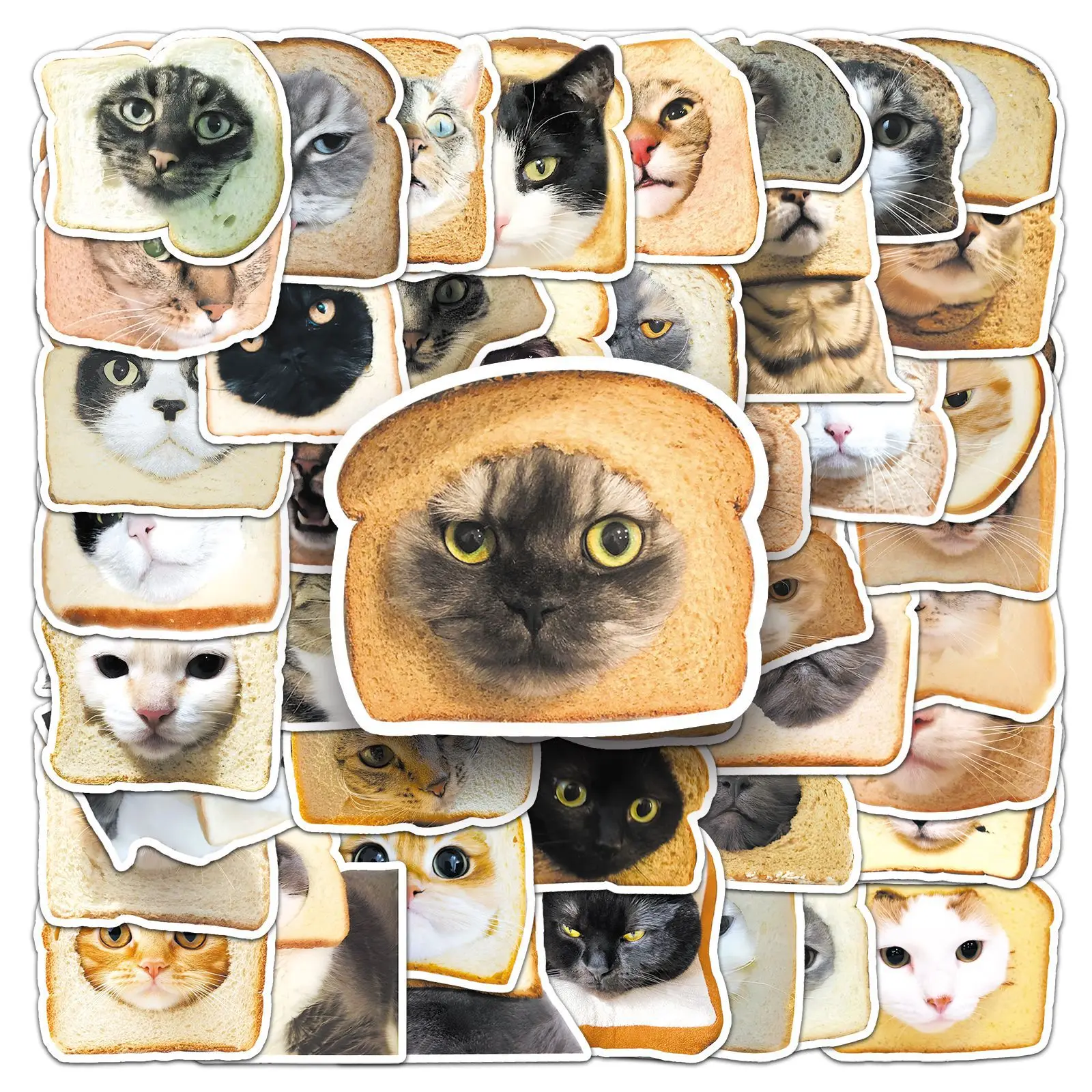 10/50PCS Bread Cat Head Funny Meme Sticker Cartoon Cute Doodle Kids Toy Personal Decorative Water Cup Guitar Desk Decal Kids Toy
10/50PCS Bread Cat Head Funny Meme Sticker Cartoon Cute Doodle Kids Toy Personal Decorative Water Cup Guitar Desk Decal Kids Toy