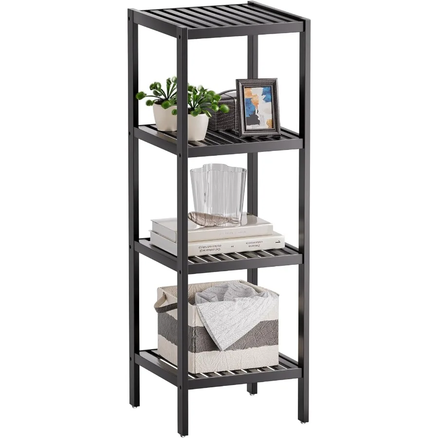 SMIBUY Bathroom Storage Shelf 4Tier Bamboo Rack Organizer Multifunctional Shelving Unit for Living Room Bedroom Kitchen Black
SMIBUY Bathroom Storage Shelf 4Tier Bamboo Rack Organizer Multifunctional Shelving Unit for Living Room Bedroom Kitchen Black