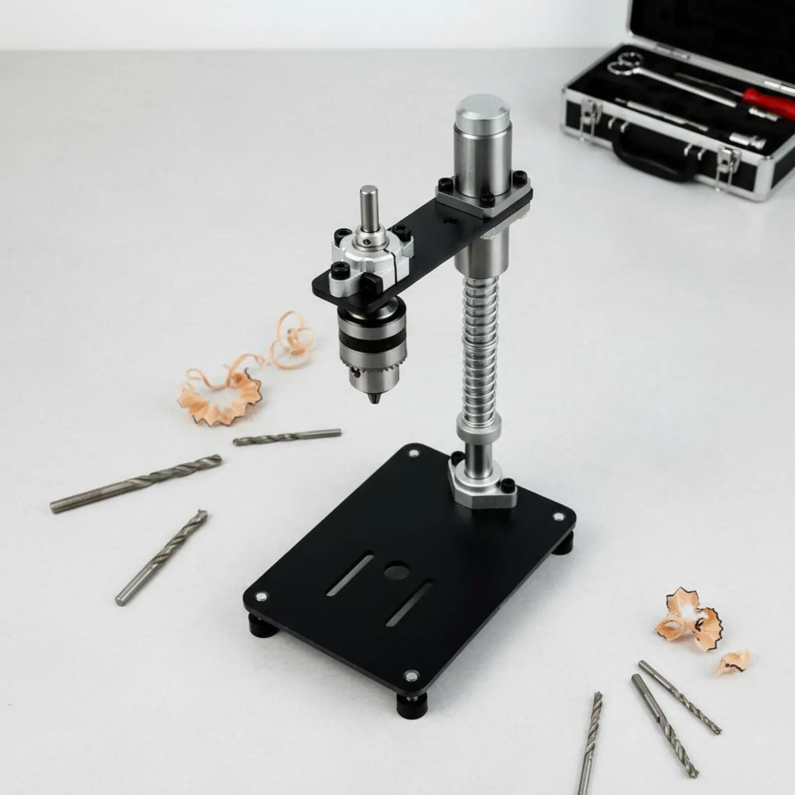 Hand Drill Press Stand High Precise Perpendicular Drilling Guide Portable Drill Press Multi-Functional Power Tool Accessory
Hand Drill Press Stand High Precise Perpendicular Drilling Guide Portable Drill Press Multi-Functional Power Tool Accessory