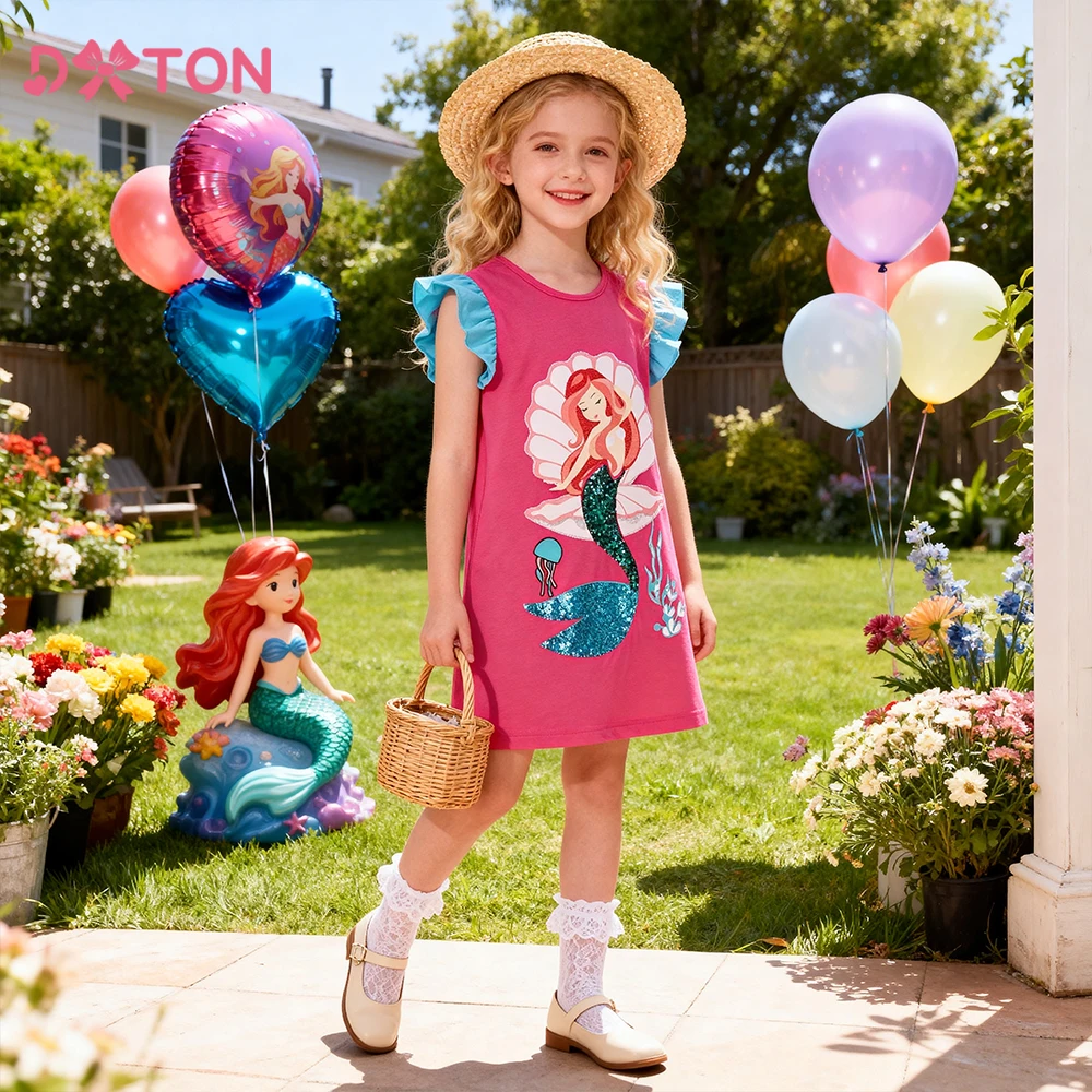 DXTON Kids Summer Outfits Cotton Toddler Girls Dresses Ruffled Sleeveless Baby Mermaid Dresses Children School Casual Clothing
DXTON Kids Summer Outfits Cotton Toddler Girls Dresses Ruffled Sleeveless Baby Mermaid Dresses Children School Casual Clothing