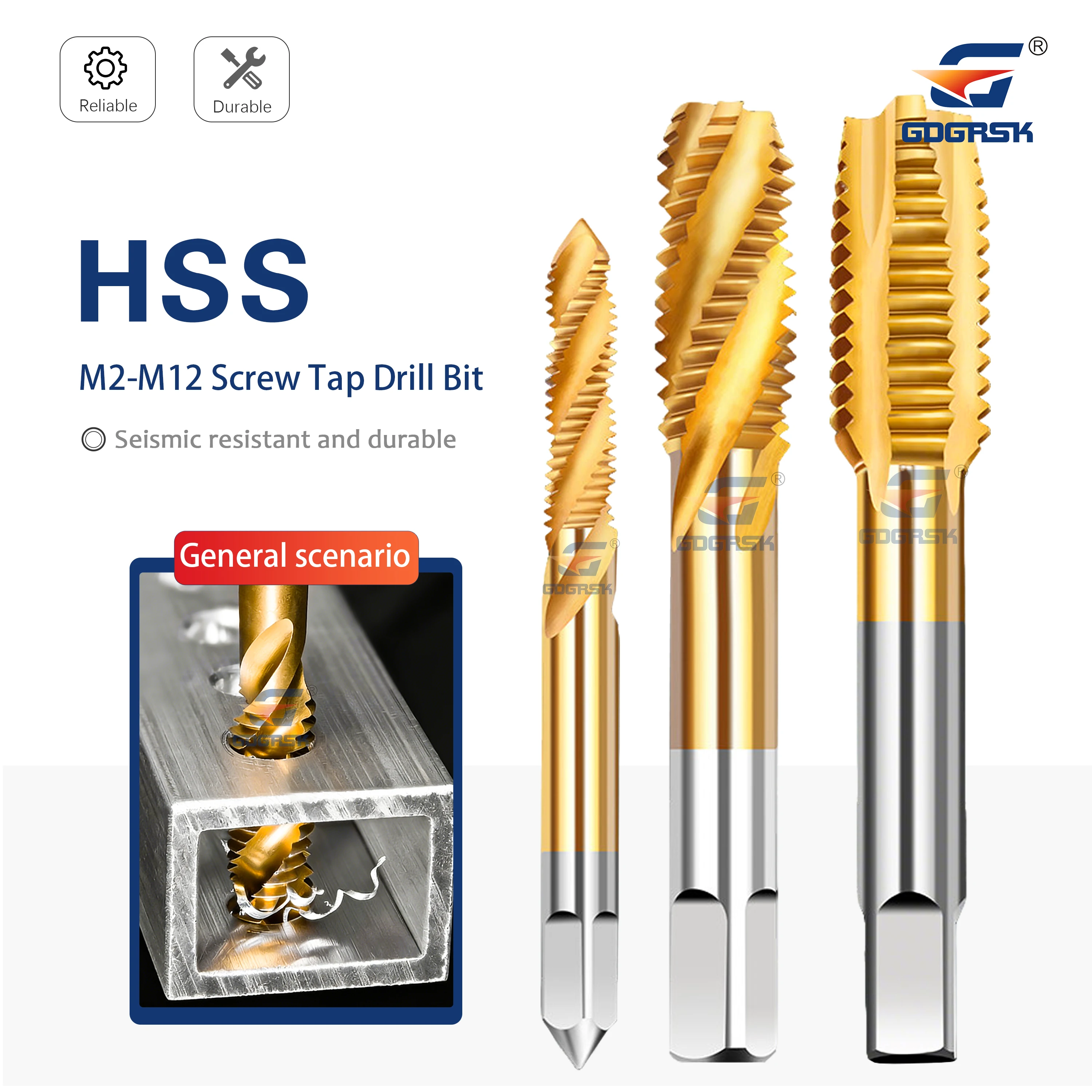 M2-M27 Pointed Flute Tap M2-M20 Spiral Thread Tap Straight Flute Metric Tap Drill Hand Tool Accessories For Precision Machining
M2-M27 Pointed Flute Tap M2-M20 Spiral Thread Tap Straight Flute Metric Tap Drill Hand Tool Accessories For Precision Machining