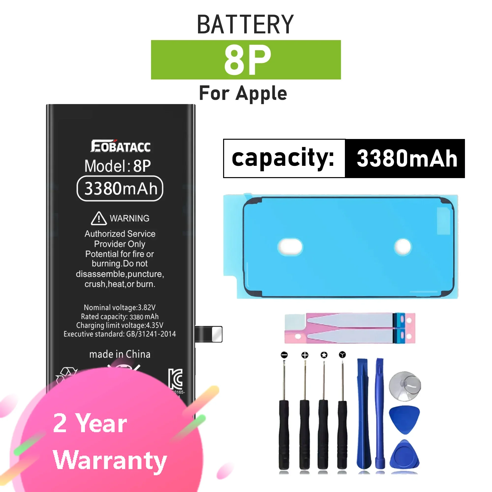 2025 YEAR 2025 YEARS EOBATACC High Quality 100% new Battery For APPle 8P 3380mah Phone Battery+Tools
2025 YEAR 2025 YEARS EOBATACC High Quality 100% new Battery For APPle 8P 3380mah Phone Battery+Tools