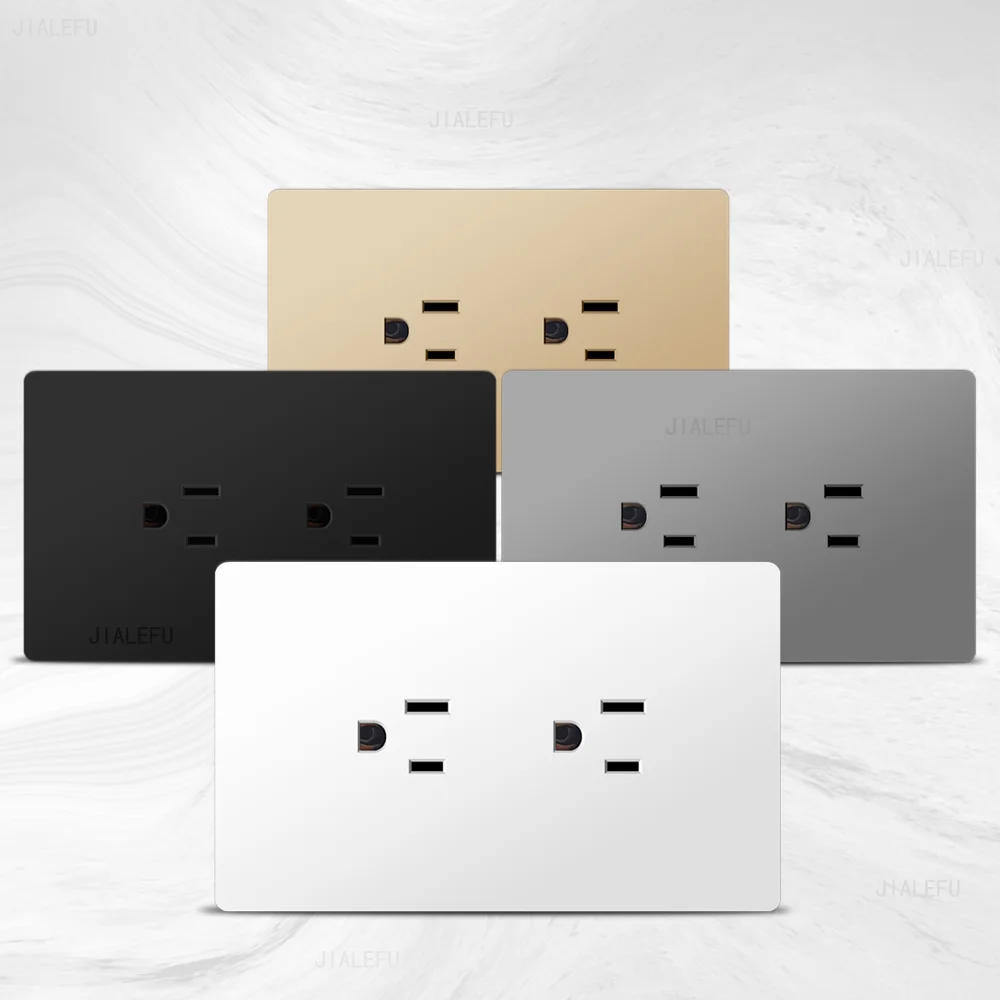 PC connection panel connected American standard socket 124*76mm wall socket four colors white black gray gold four colors
PC connection panel connected American standard socket 124*76mm wall socket four colors white black gray gold four colors
