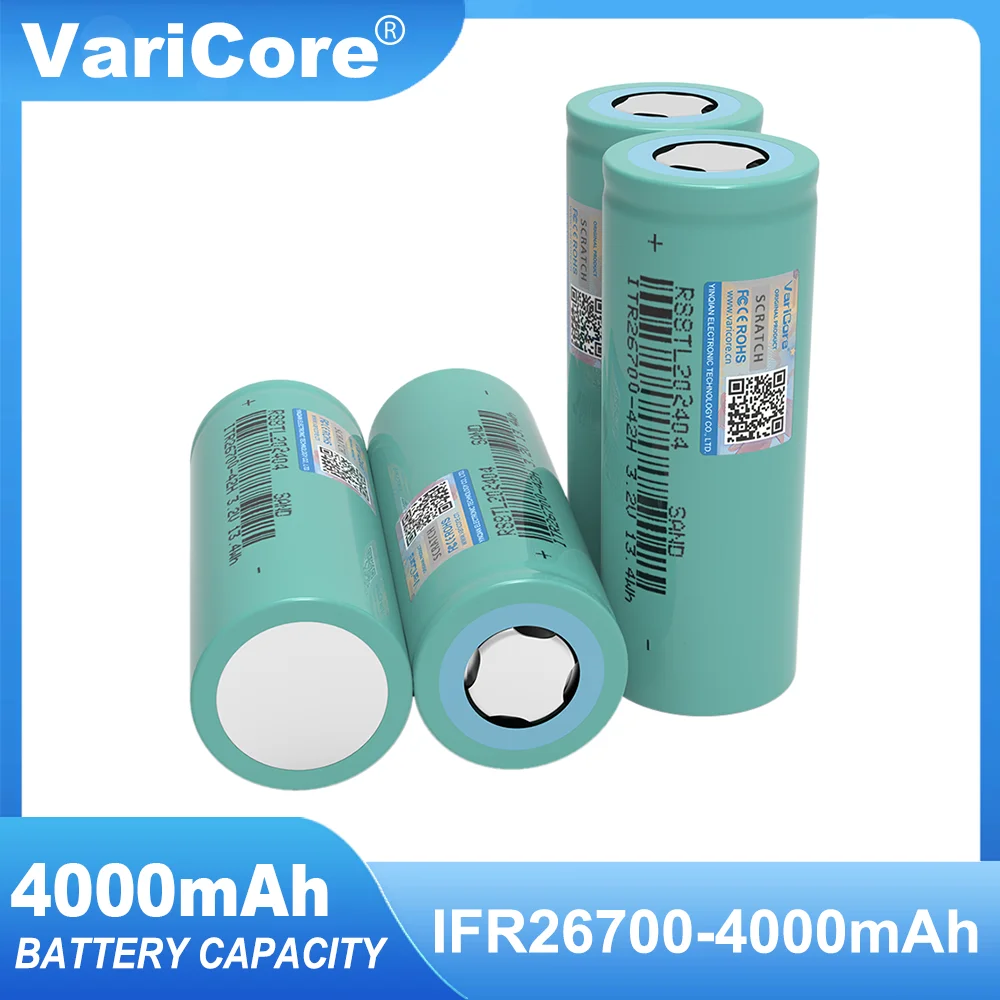 3.2v 26700 4000mAh LiFePO4 Rechargeable battery 3c discharge diy 12v 24v 36v 48v Electric tricycle Batteries pack Grade A
3.2v 26700 4000mAh LiFePO4 Rechargeable battery 3c discharge diy 12v 24v 36v 48v Electric tricycle Batteries pack Grade A