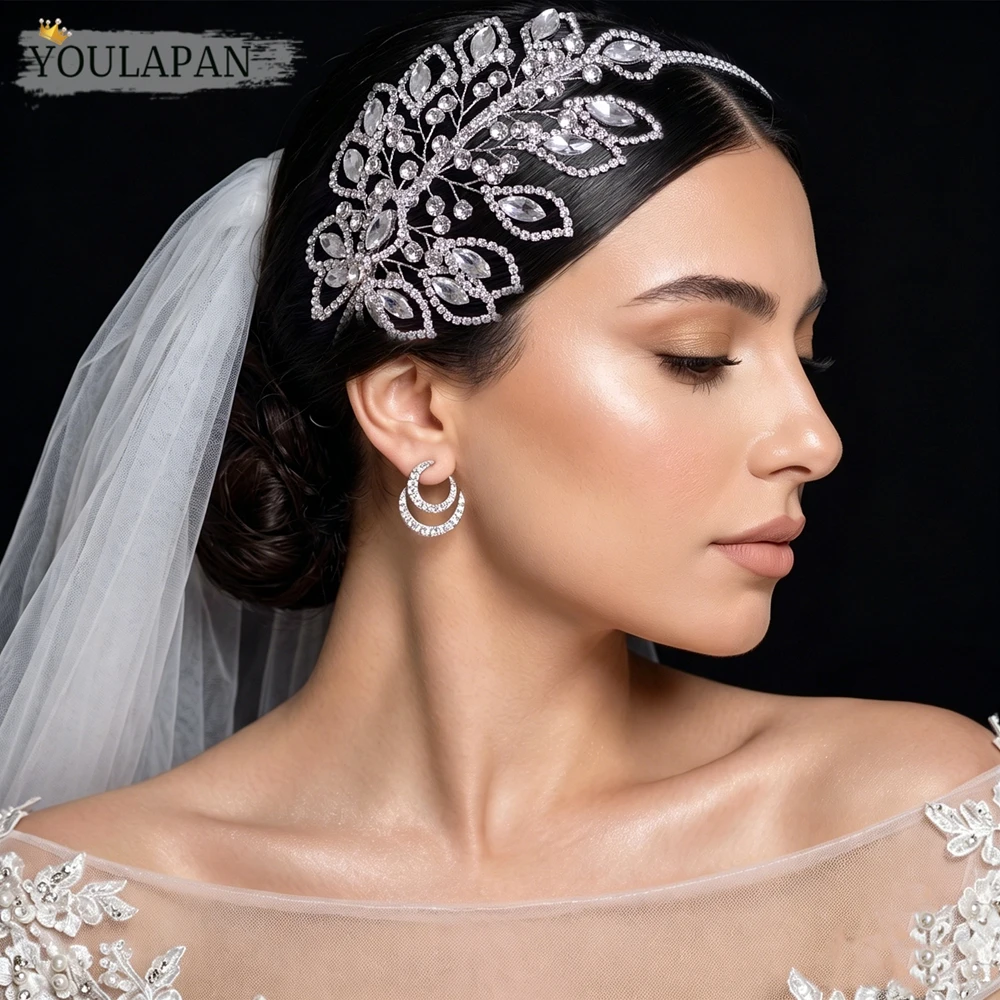 YouLaPan Silver Color Rhinestone Leaf Bridal Headband Luxury Crystal Side Floral Hair Band Wedding Hair Accessories HP1030
YouLaPan Silver Color Rhinestone Leaf Bridal Headband Luxury Crystal Side Floral Hair Band Wedding Hair Accessories HP1030