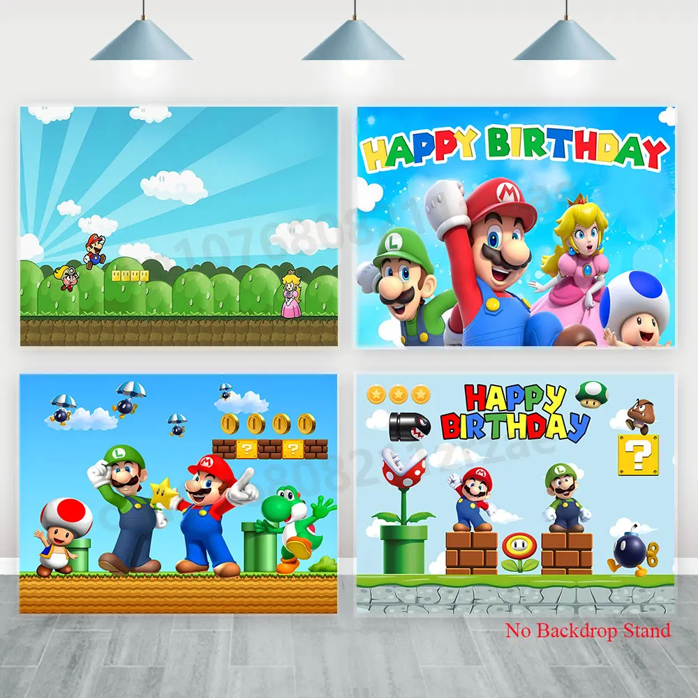 Super Mario Bros Photo Backdrop Theme Boys Girl Birthday Party Decoration Peach Princess Vinyl Polyester Background Cloth Banner
Super Mario Bros Photo Backdrop Theme Boys Girl Birthday Party Decoration Peach Princess Vinyl Polyester Background Cloth Banner