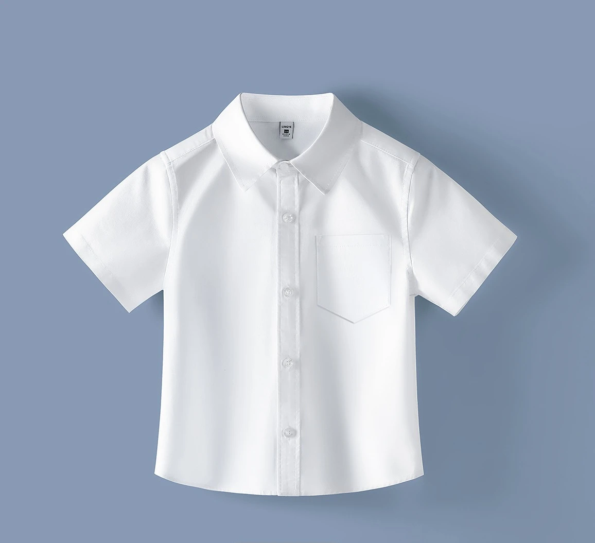 Pure Cotton Childrens White Shirt Short Sleeved School Uniform Kindergarten White Shirt Thin Boys and Girls Set
Pure Cotton Childrens White Shirt Short Sleeved School Uniform Kindergarten White Shirt Thin Boys and Girls Set