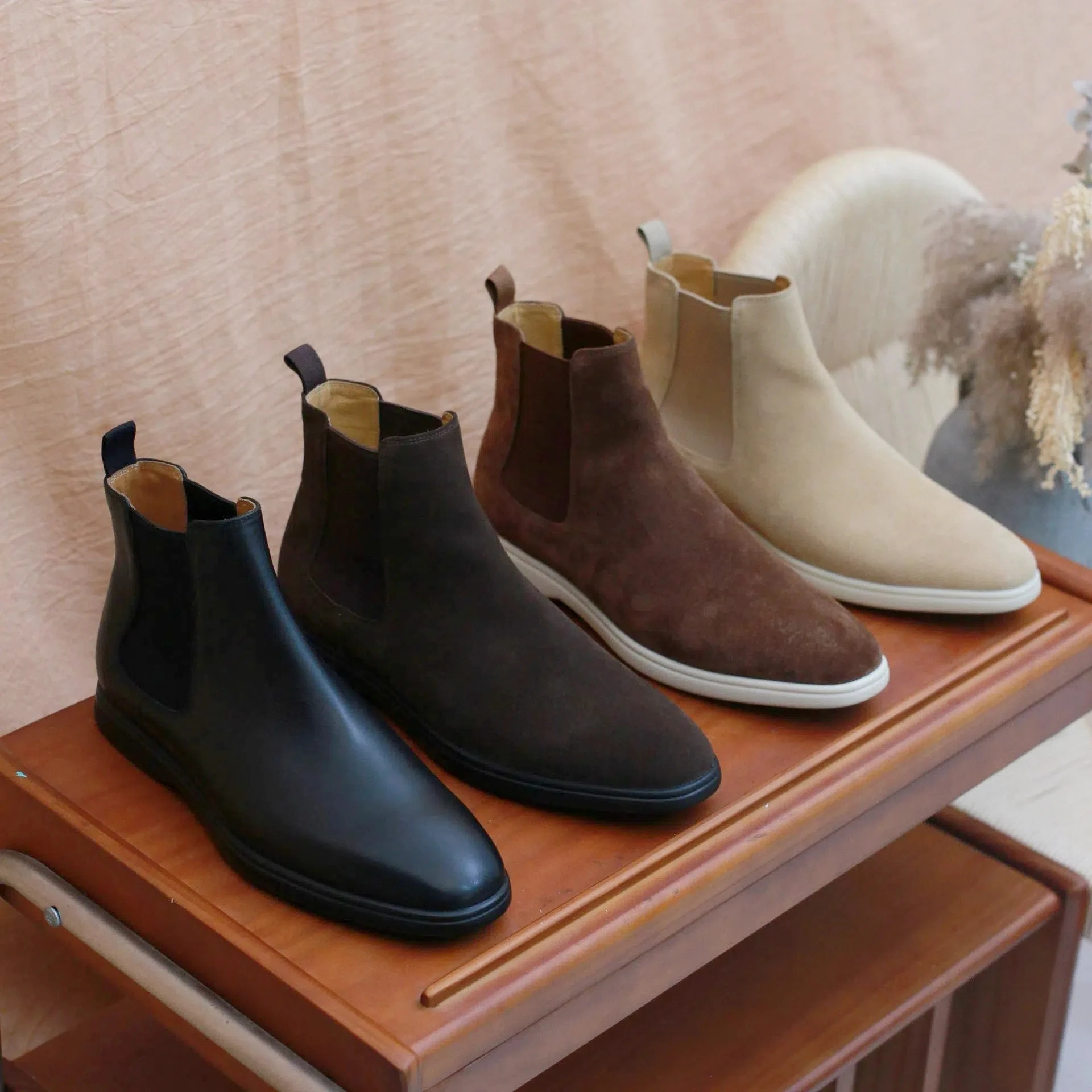 Men's Business Casual Chelsea Boots | British Style Suede Comfort Fit Ankle Boots | Retro Height Increasing Office Dress Shoes
Men's Business Casual Chelsea Boots | British Style Suede Comfort Fit Ankle Boots | Retro Height Increasing Office Dress Shoes