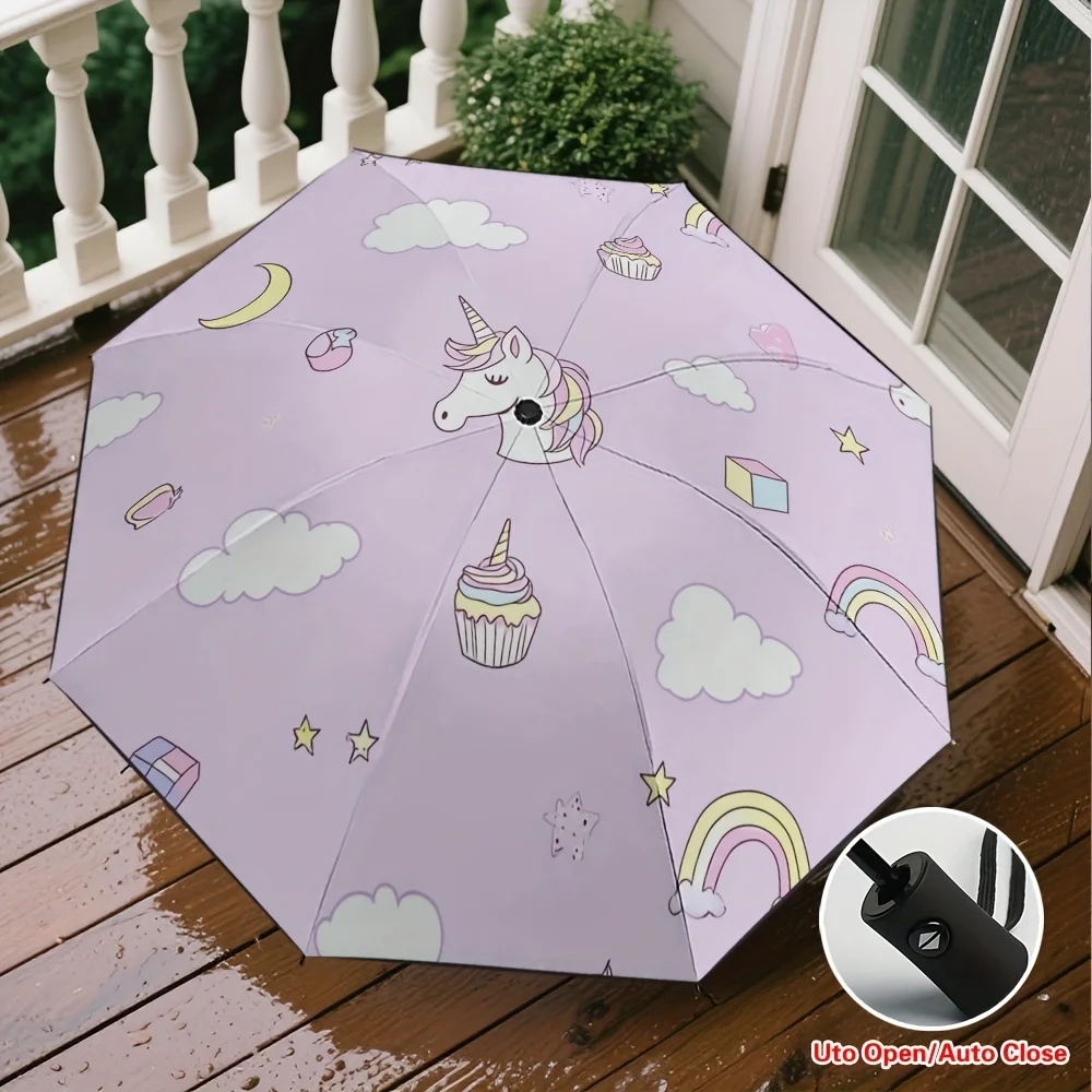 Автоматический зонт Unicorn Rainbow Moon Star, сверхпрочный, 8 спиц, компактный, для путешествий, от солнца и ветра, легкий, складной, портативный, подходит для B
Автоматический зонт Unicorn Rainbow Moon Star, сверхпрочный, 8 спиц, компактный, для путешествий, от солнца и ветра, легкий, складной, портативный, подходит для B