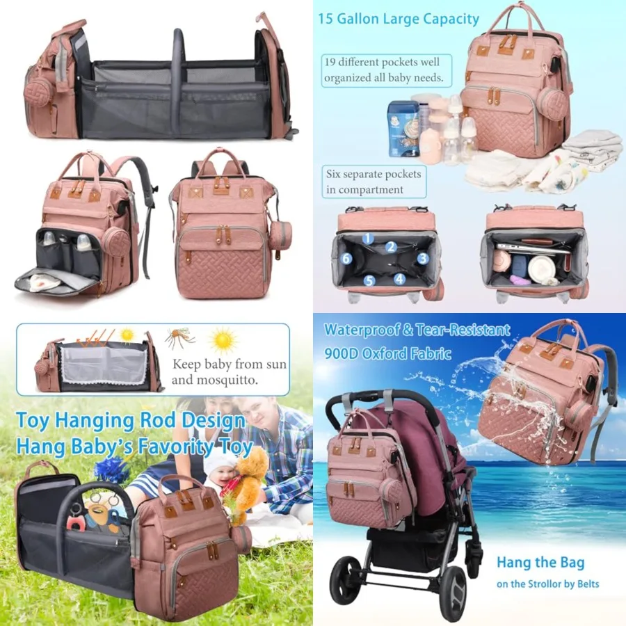 Jeryswet Baby Diaper Bags with Changing Station, Waterproof Large Capacity Diaper Bag Backpack for Moms Dads with USB Charging
Jeryswet Baby Diaper Bags with Changing Station, Waterproof Large Capacity Diaper Bag Backpack for Moms Dads with USB Charging