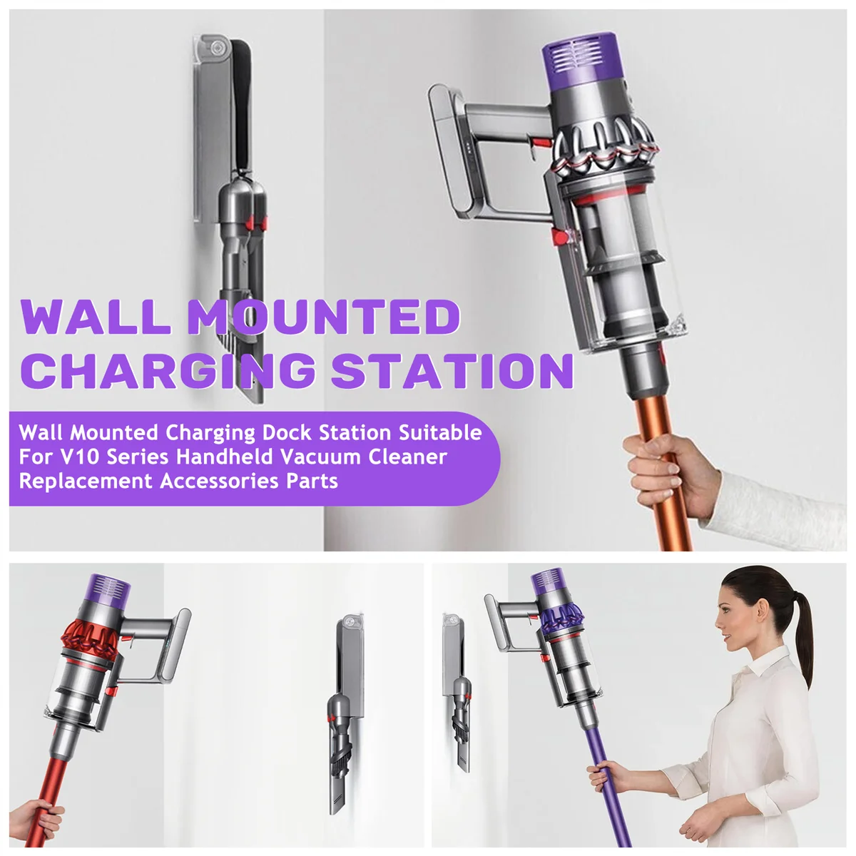 Top A473I Wall Mounted Charging Dock Station Suitable for V10 Series Handheld Vacuum Cleaner Replacement Accessories Parts
Top A473I Wall Mounted Charging Dock Station Suitable for V10 Series Handheld Vacuum Cleaner Replacement Accessories Parts