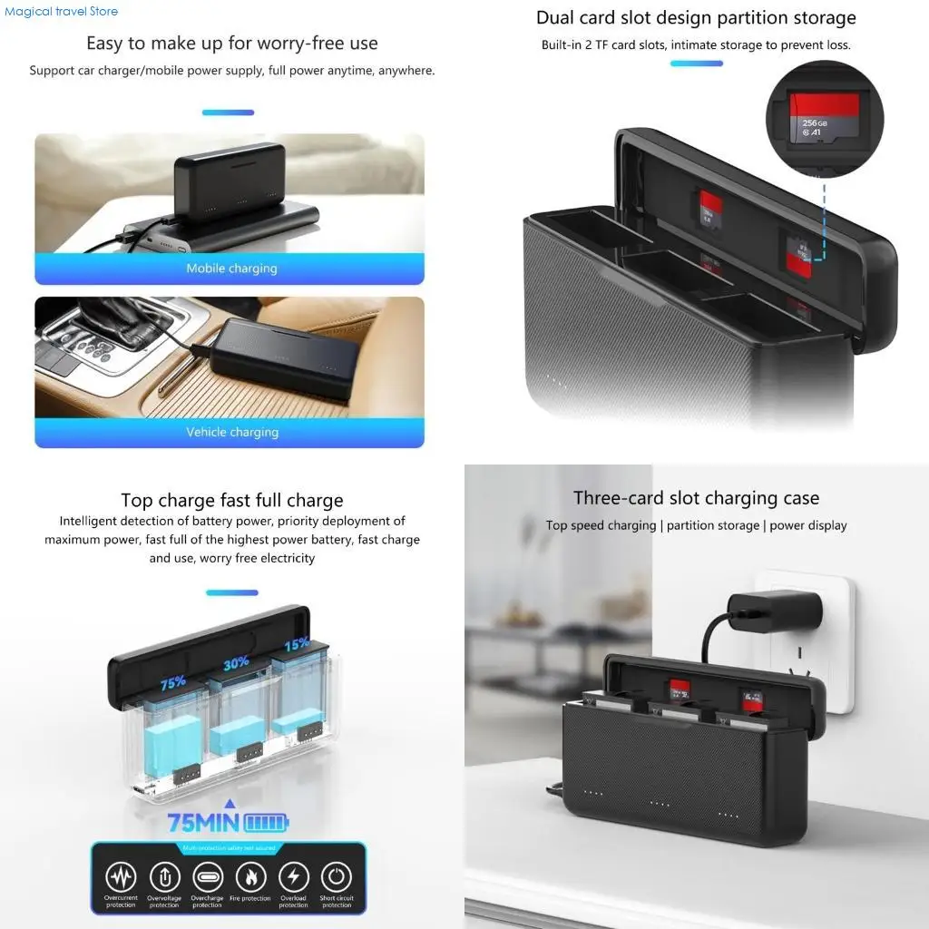 N2UB Action Camera Battery Hubs Intelligent Detection & Quick Fill for Action4
N2UB Action Camera Battery Hubs Intelligent Detection & Quick Fill for Action4