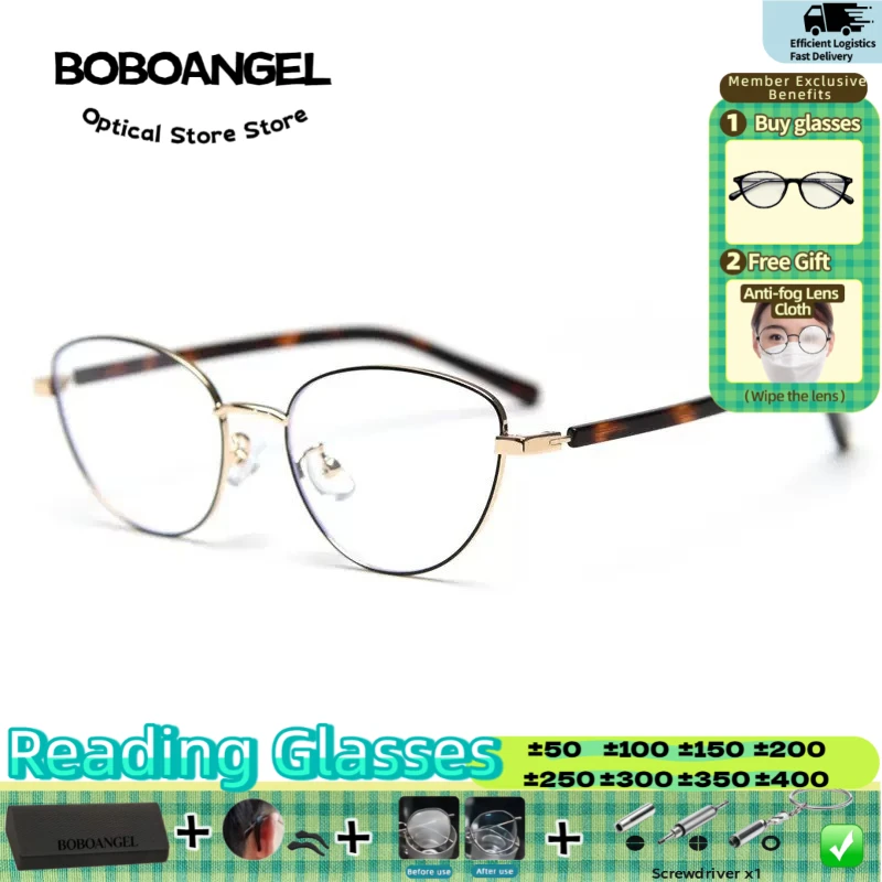 BOBOANGEL Women Cat Eye Anti Blue Ray Optical Myopia Glasses Vintage Fashion Reading Eyeglasses Customized Prescription Glasses
BOBOANGEL Women Cat Eye Anti Blue Ray Optical Myopia Glasses Vintage Fashion Reading Eyeglasses Customized Prescription Glasses