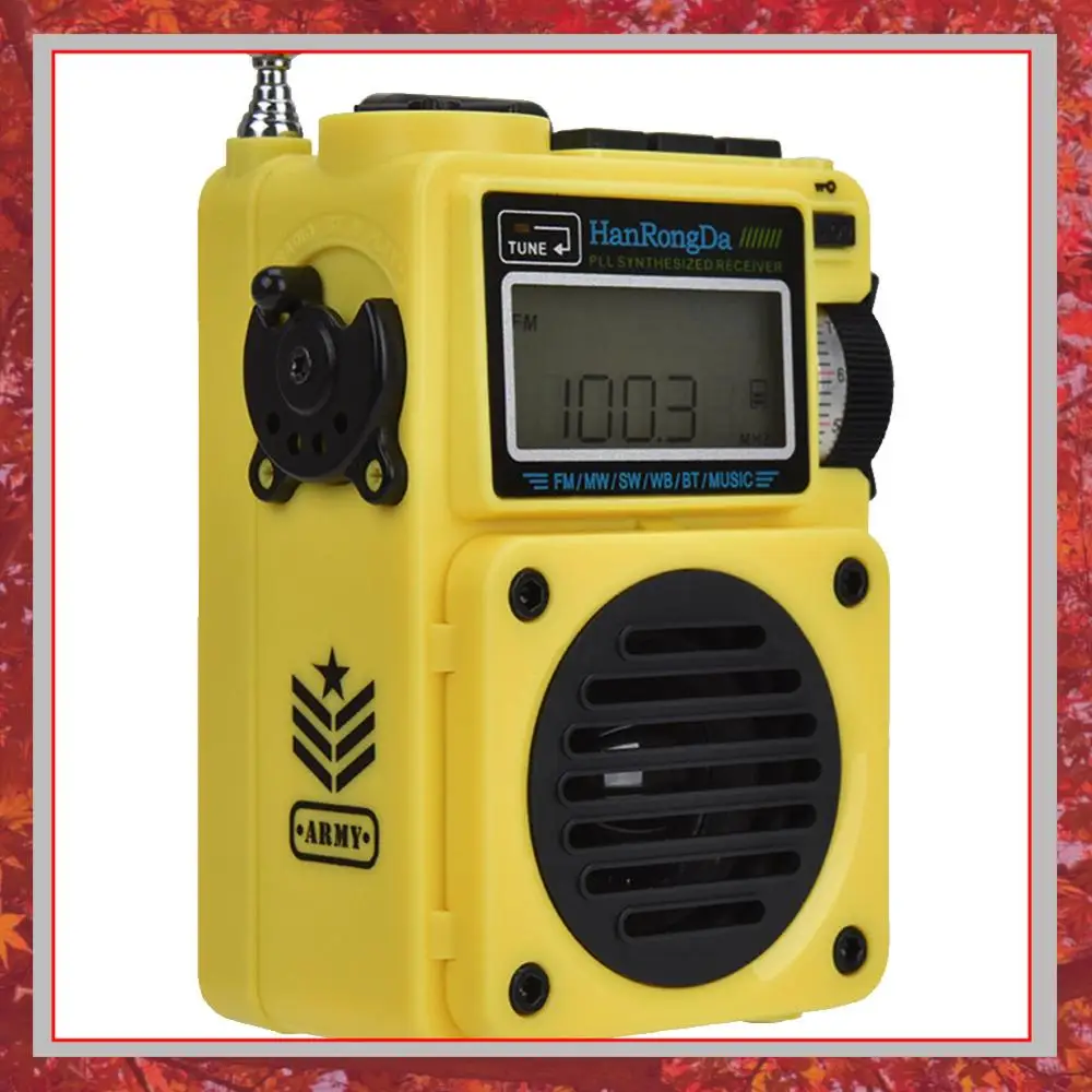 HRD-701 Portable Radio Subwoofer Music Radio FM MW SW WB Receiver Bluetooth-compatible Built-in 1000mAh Lithium Battery
HRD-701 Portable Radio Subwoofer Music Radio FM MW SW WB Receiver Bluetooth-compatible Built-in 1000mAh Lithium Battery
