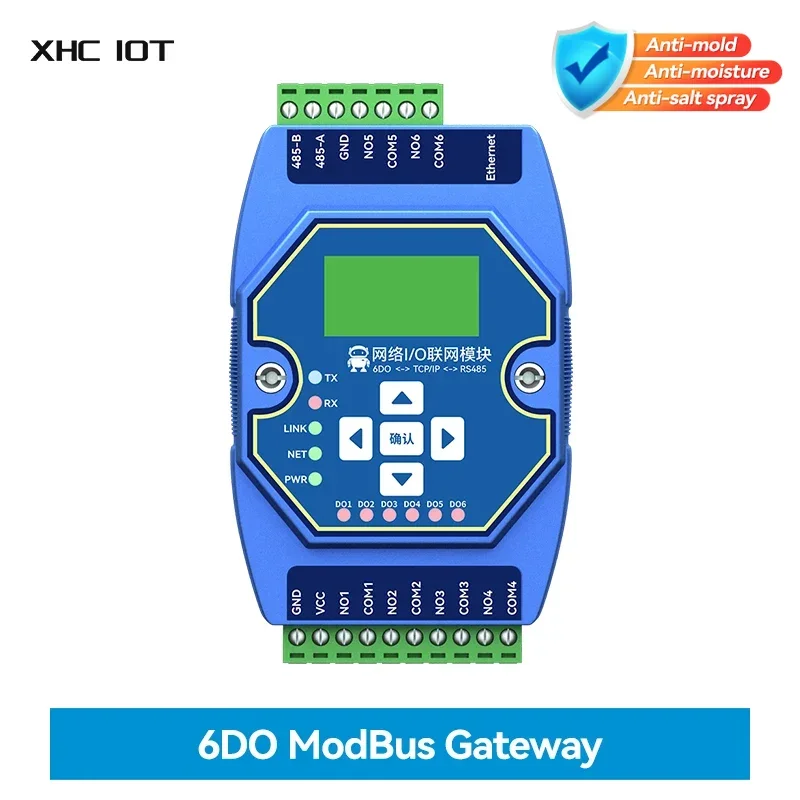 Multi-Channel Analog and Digital Acquisition Control XHCIOT ME31-XXAX0060 6DO Modbus TCP/IP to RTU Ethernet Port RJ45 RS485
Multi-Channel Analog and Digital Acquisition Control XHCIOT ME31-XXAX0060 6DO Modbus TCP/IP to RTU Ethernet Port RJ45 RS485