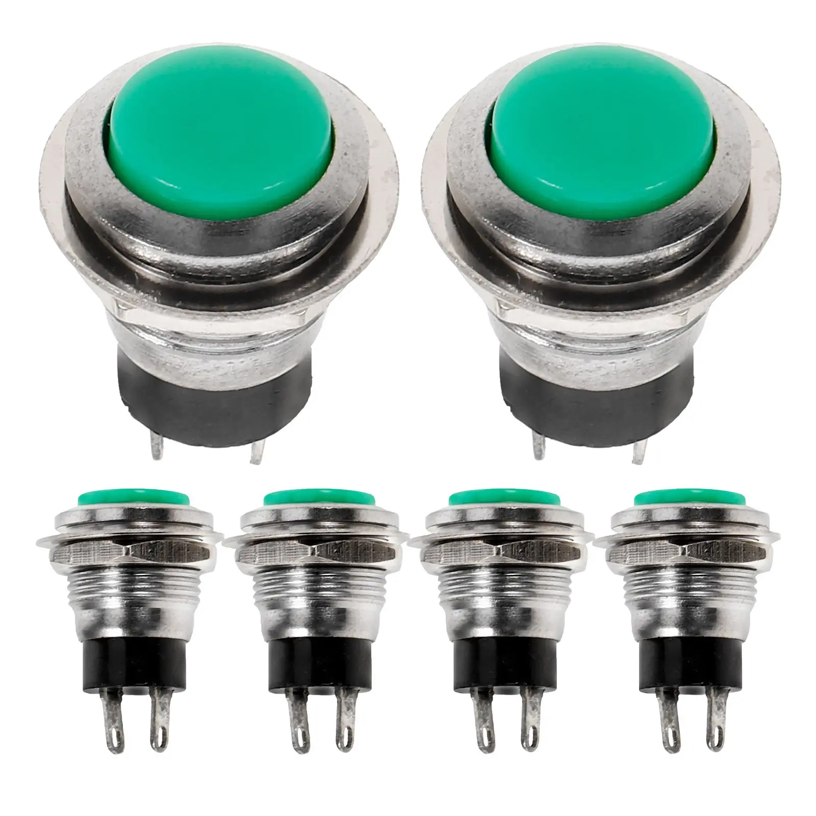 6pcs Power Button Switch Momentary Self Reset Zinc Alloy 2Pin Electrical Switch For Car Horn Doorbell Small Appliances Stylish
6pcs Power Button Switch Momentary Self Reset Zinc Alloy 2Pin Electrical Switch For Car Horn Doorbell Small Appliances Stylish