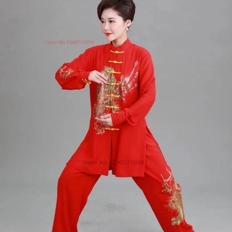2026 chinese kung fu tai chi clothing vintage martial arts taijiquan wushu training exercise practice phoenix sequin tops+pants
2026 chinese kung fu tai chi clothing vintage martial arts taijiquan wushu training exercise practice phoenix sequin tops+pants