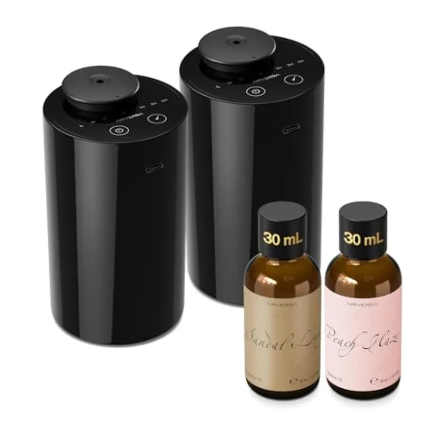 Waterless Essential Oil Diffuser Starter Kit with 2 x 30mL Fragrance Oil Battery Operated Mini Scent Air Machine Portable Diffu
Waterless Essential Oil Diffuser Starter Kit with 2 x 30mL Fragrance Oil Battery Operated Mini Scent Air Machine Portable Diffu
