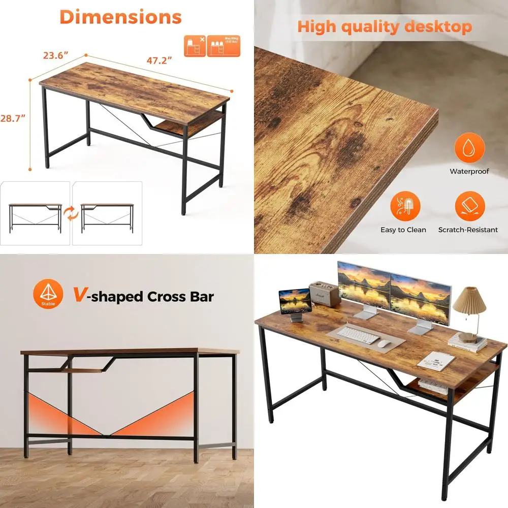 Compact 48x24 Desk for Gaming and Home Office, Ideal for Small Spaces and Studying
Compact 48x24 Desk for Gaming and Home Office, Ideal for Small Spaces and Studying