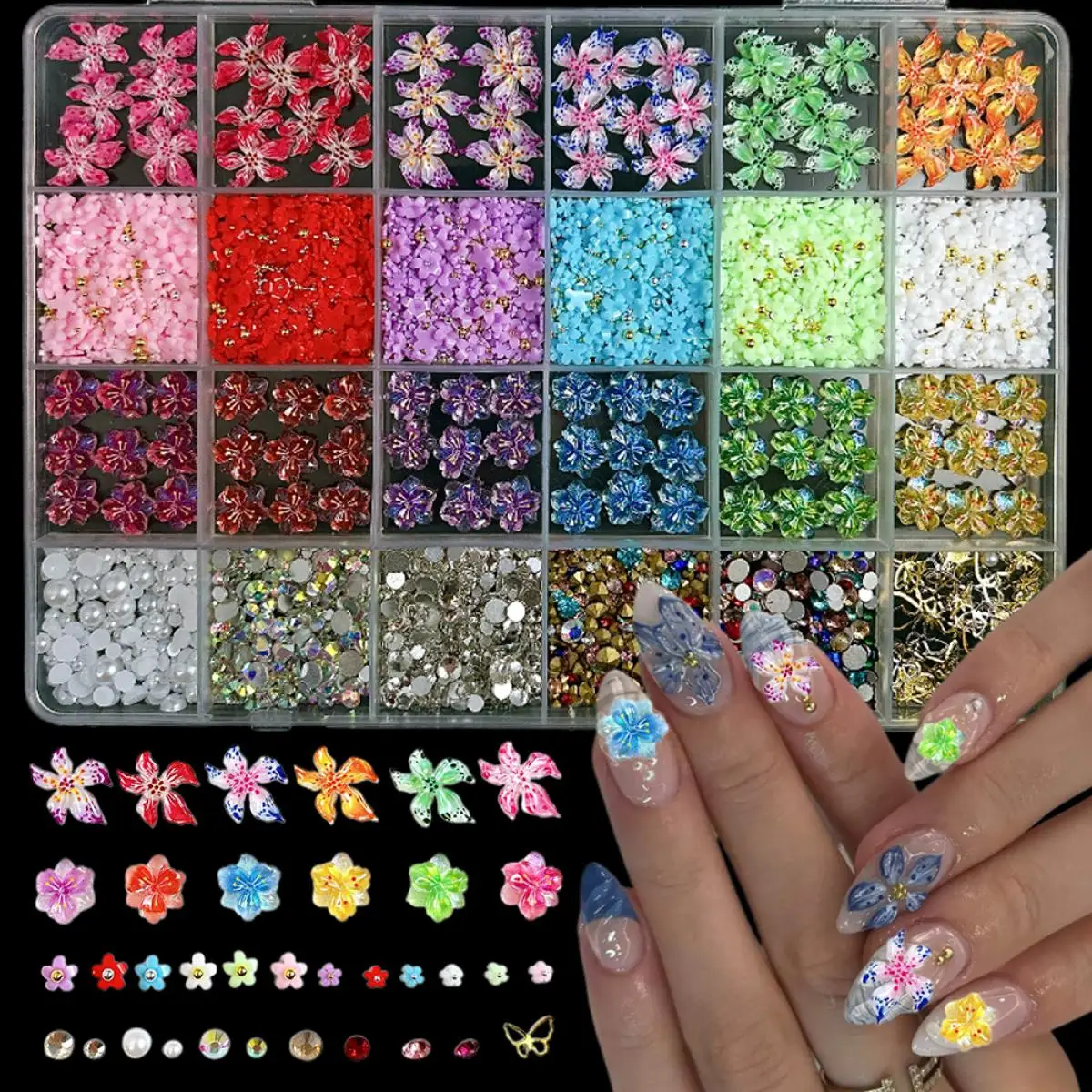1Box Sweet Transparent Three-petal Flower Resin Nail Charms 3D Soft Spotted Blossoms Mini Rhinestones Nail Art Decorations DIY
1Box Sweet Transparent Three-petal Flower Resin Nail Charms 3D Soft Spotted Blossoms Mini Rhinestones Nail Art Decorations DIY