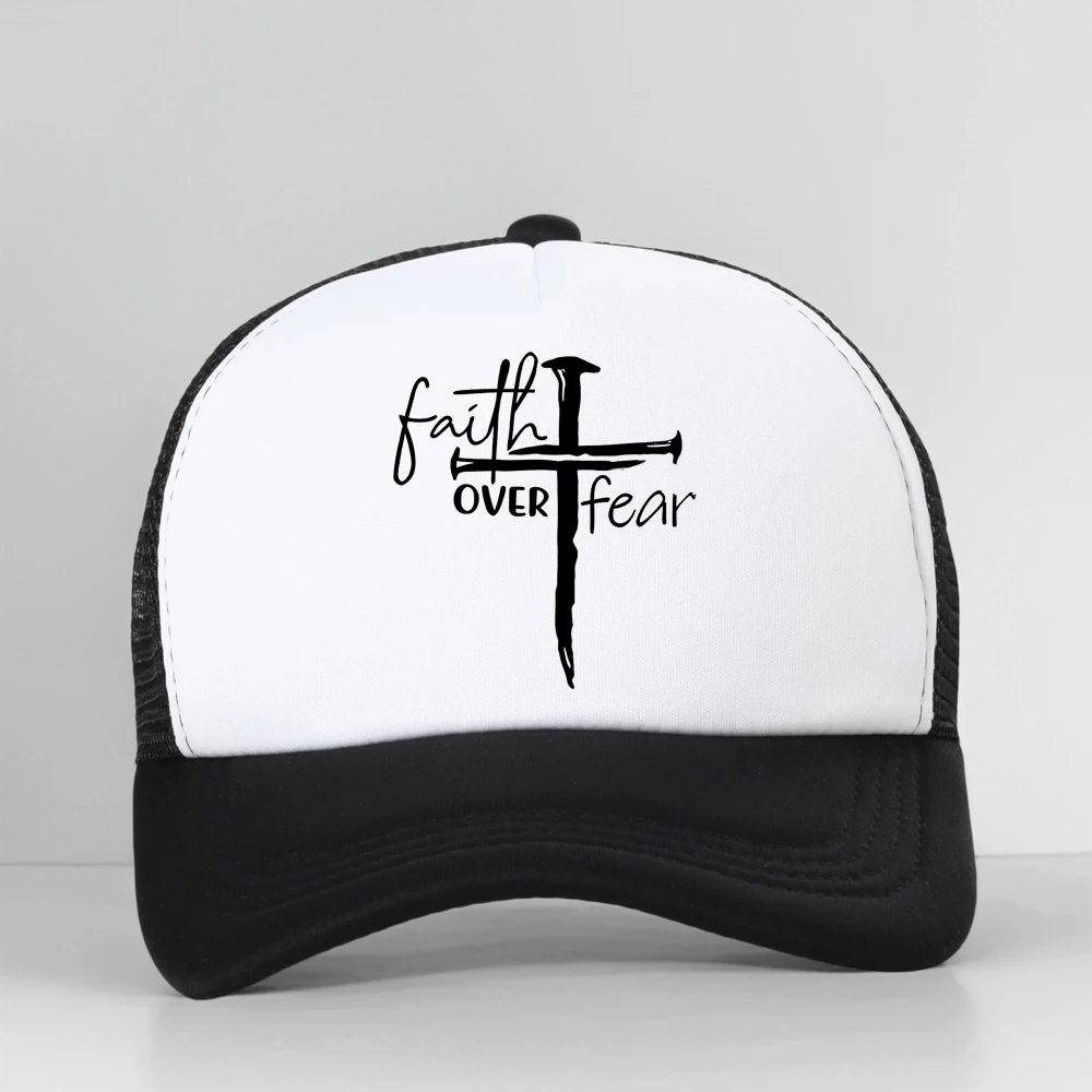Men's Summer Fashion Casual Faith over Fear Letter Printed Baseball Cap Outdoor Breathable Mesh Trucker Hat Casquette
Men's Summer Fashion Casual Faith over Fear Letter Printed Baseball Cap Outdoor Breathable Mesh Trucker Hat Casquette