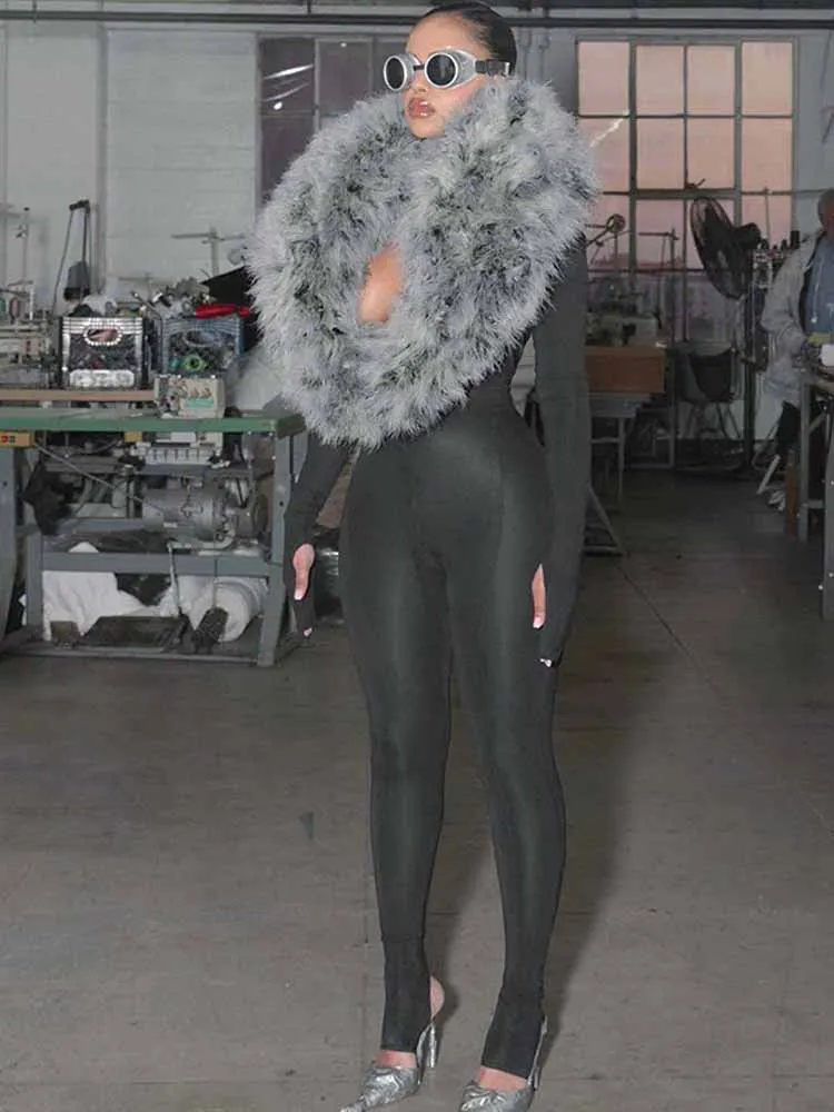 MCDV Furry Sexy Deep V-Neck Jumpsuits Woman Hipster Long Sleeve Slim One Piece Rompers 2025 Autumn Winter Midnight Club Overalls
MCDV Furry Sexy Deep V-Neck Jumpsuits Woman Hipster Long Sleeve Slim One Piece Rompers 2025 Autumn Winter Midnight Club Overalls