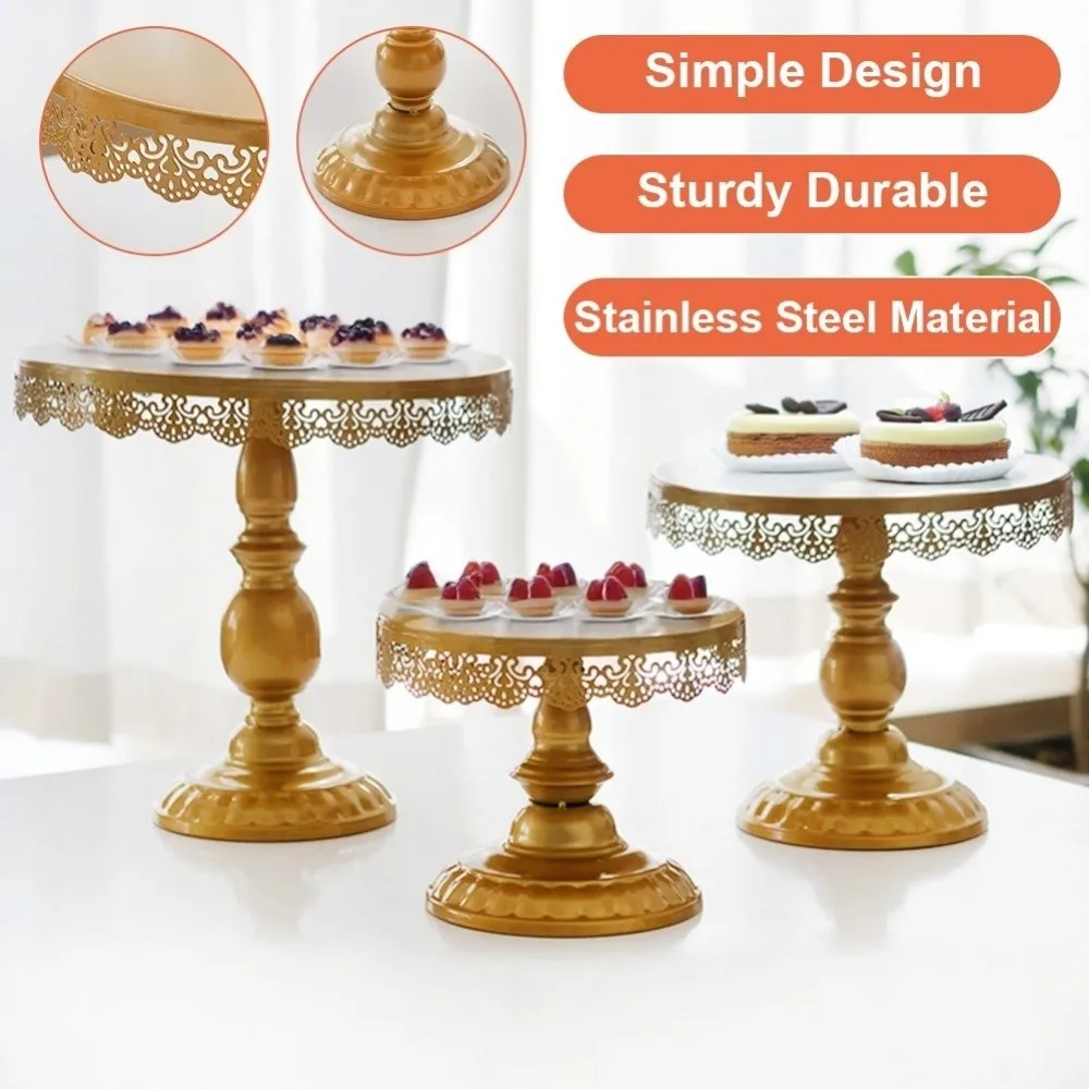 European 25/30CM Cake Stand Golden Round Pedestal Cake Tray Metal Iron Display Rack Party Decoration
European 25/30CM Cake Stand Golden Round Pedestal Cake Tray Metal Iron Display Rack Party Decoration